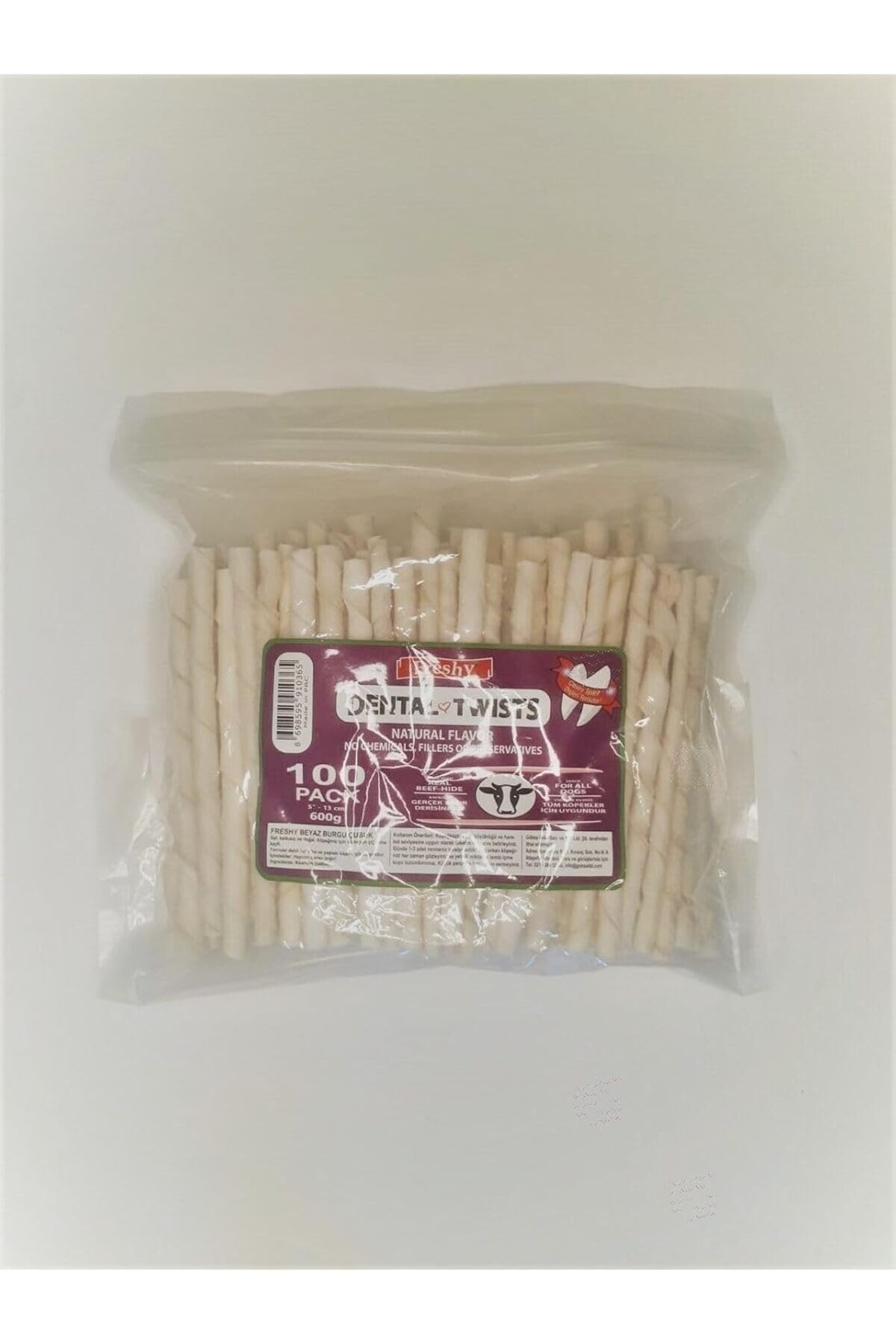 تشویقی دندانی سگ Freshy Dental Twists، ۱۰۰ عددی؛ سینکتیکارت Syncticaret