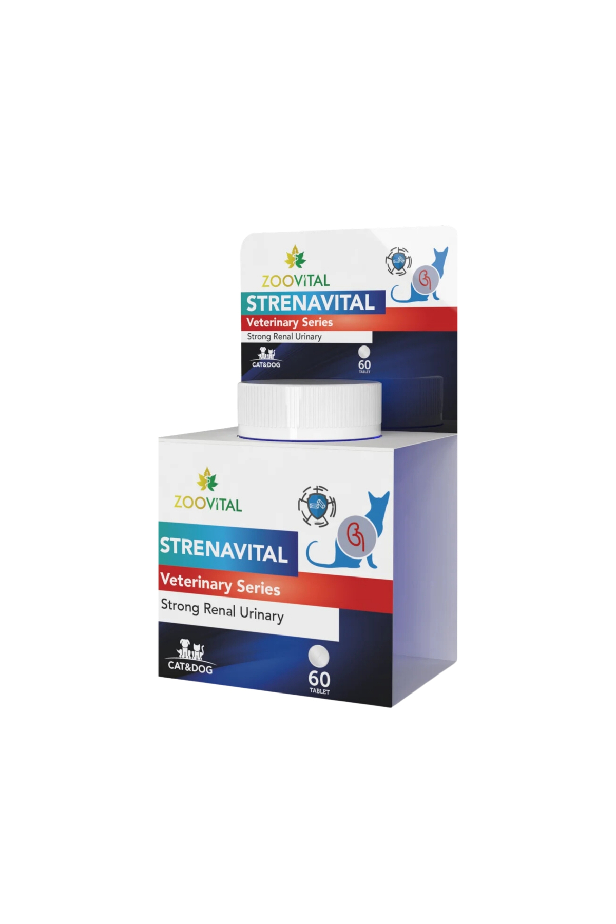 مکمل قرصی گربه Strenavital زوویتال Zoovital برای حمایت از دستگاه ادراری، مدل 11468