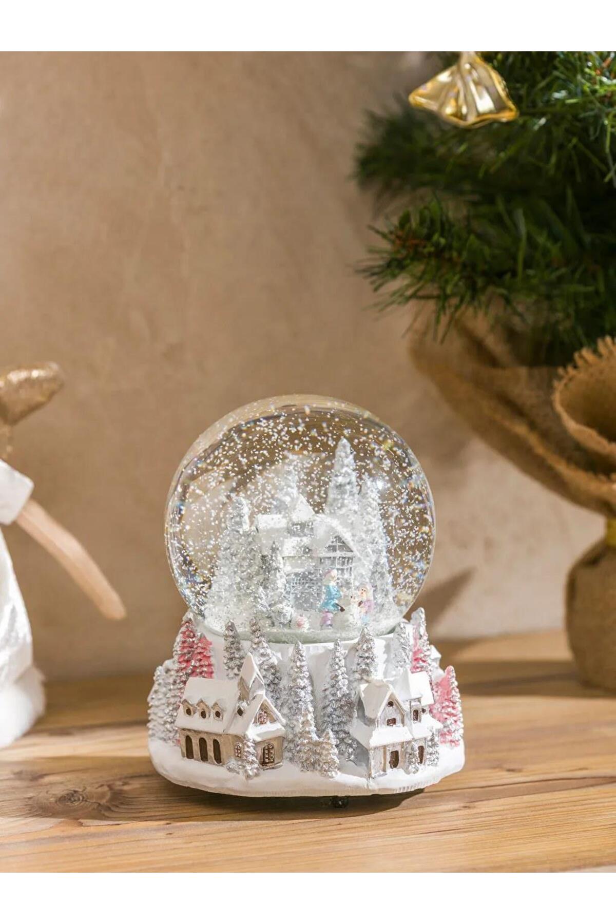 گوی برفی SNOW GLOBE موزیکال با موضوع سال نو 15 سانتی متر W5 از ترکیه LC Waikiki
