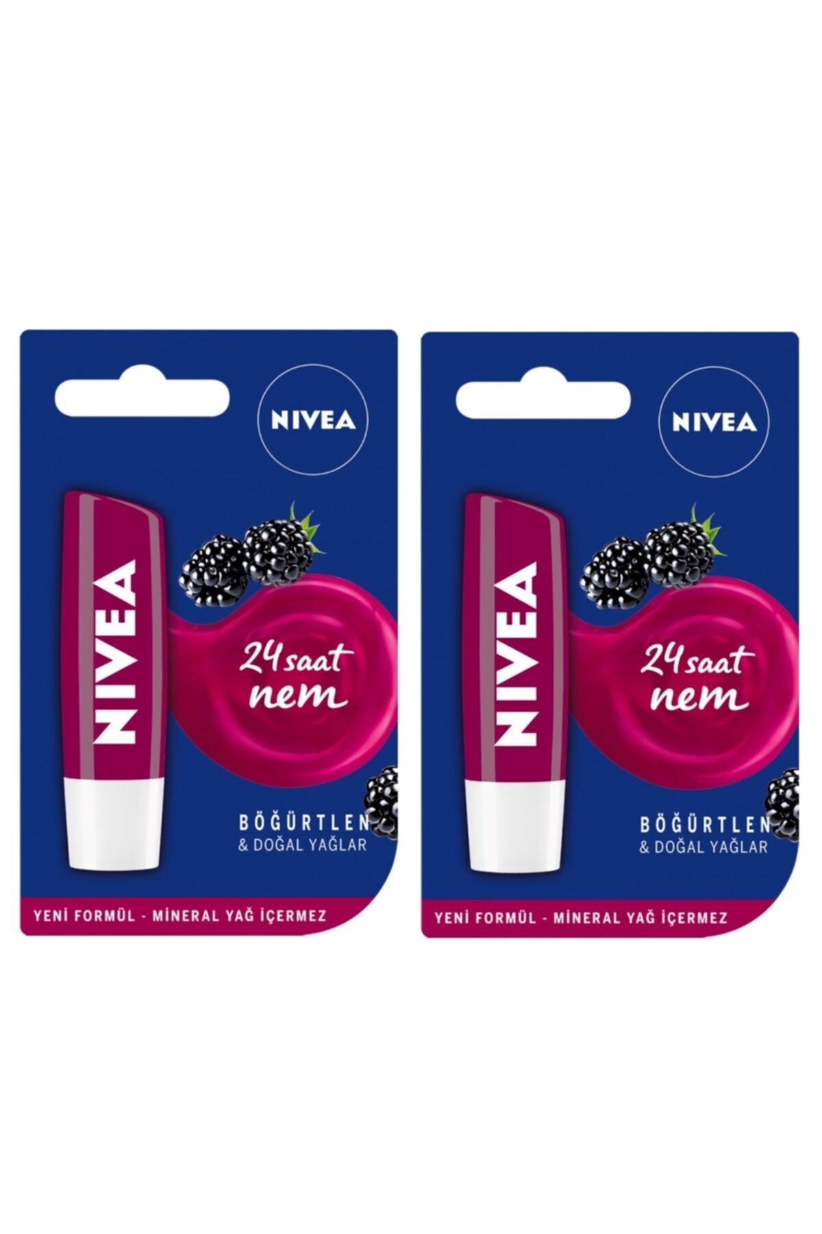 NIVEA کرم لب بلوبری 4.8 گرم X2