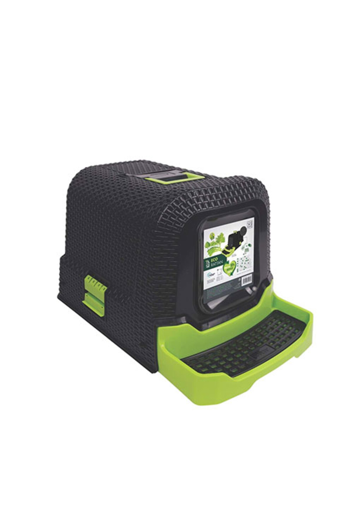 توالت سرپوشیده گربه ام‌پتس M-PETS Eco Rattan، ۶۹×۴۲×۴۱ سانتی‌متر