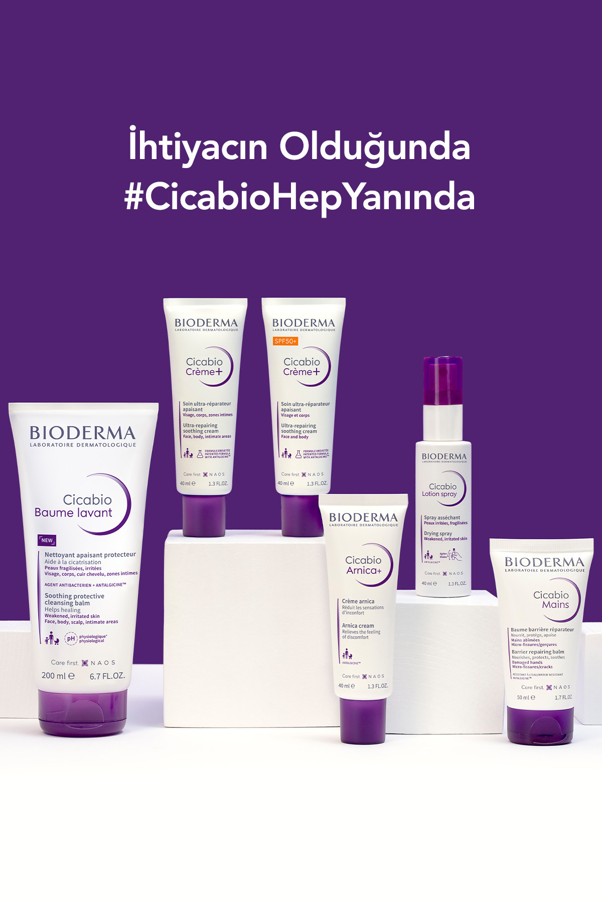 کرم دست CICABIO های آسیب دیده برای تعمیر دستان نگهداری حاوی روغن SHEA 50 میل Bioderma