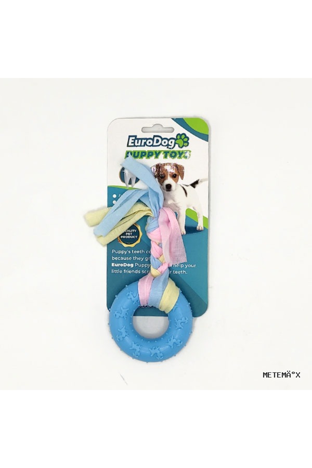 اسباب‌بازی دندانی حلقه‌ای کوچک آبی برای توله‌سگ METEMIX Puppy T، یورو‌داگ Eurodog (220257)