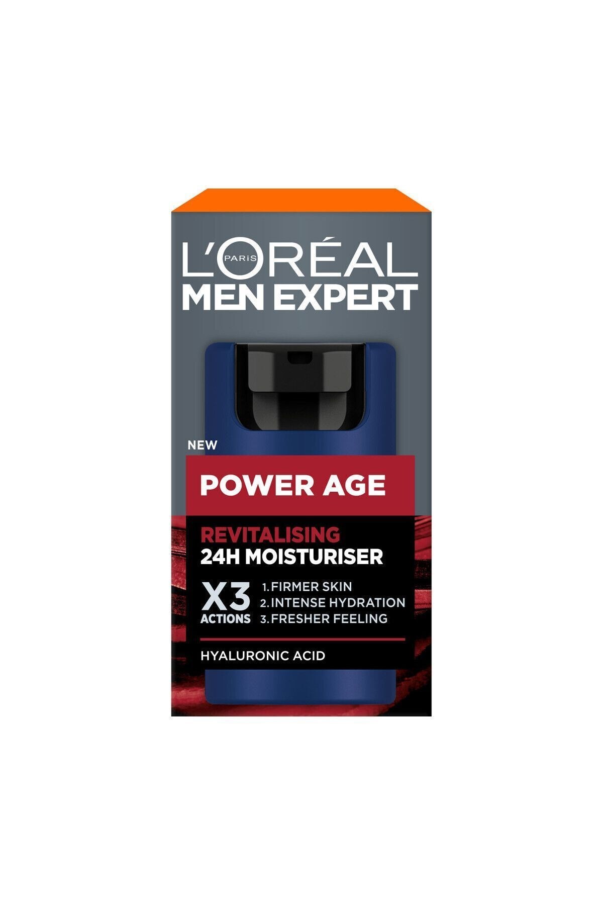 کرم صورت قدرت احیاء ضد گرم انرژی مرطوب کننده 24 ساعته 50 میل اسید هیالورونیک L'Oreal Paris Men Expert