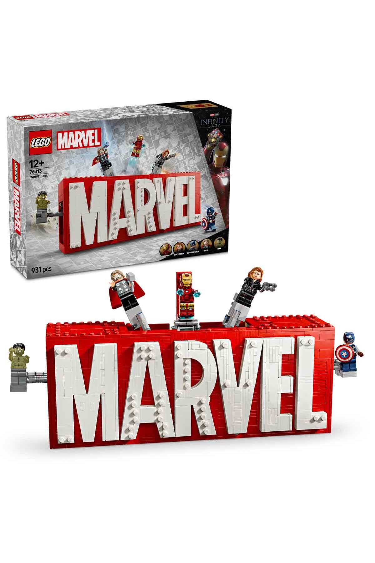 لگو و اسباب بازی های ساخت محور MARVEL: MARVEL LOGO AND MINIFIGURES 76313 شخصیت AVENGERS برای عاشقان سوپر قهرمان اورجینال LEGO