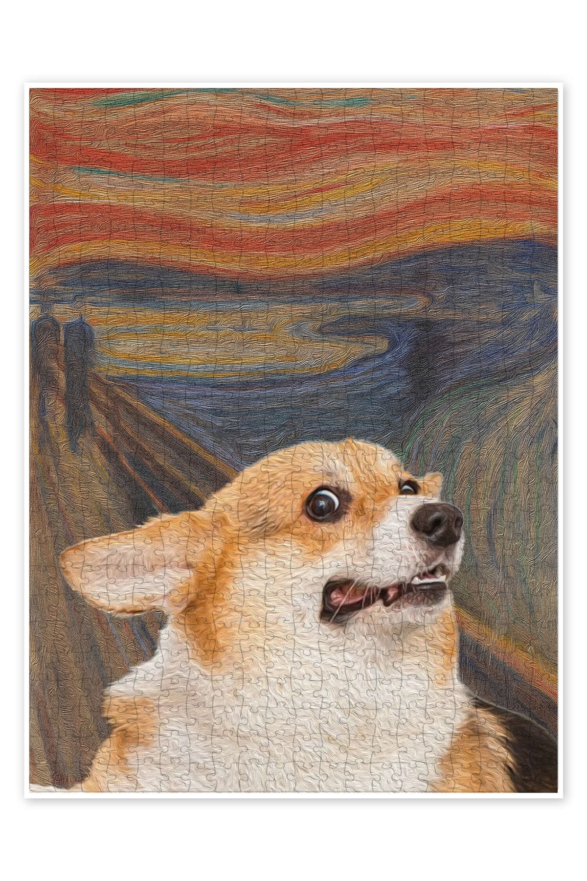 پازل SCREAM CORGI 500 PIECE PUZZLE CAT DOG با موضوع طبیعت و حیوانات جنگل از ترکیه Jeronkarji