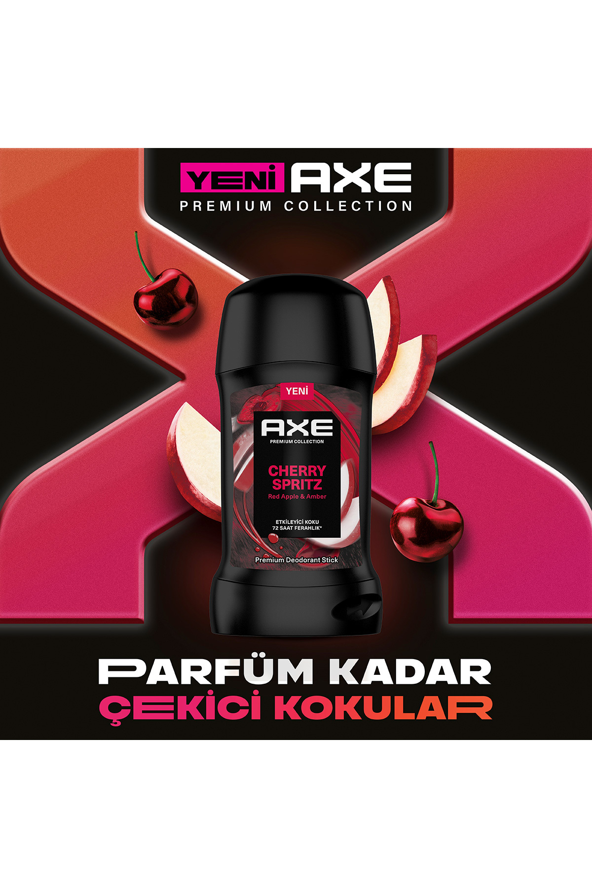 دئودورانت استیک مردانه با رایحه گیلاس Premium Collection حجم 50 میلی لیتر اکس Axe