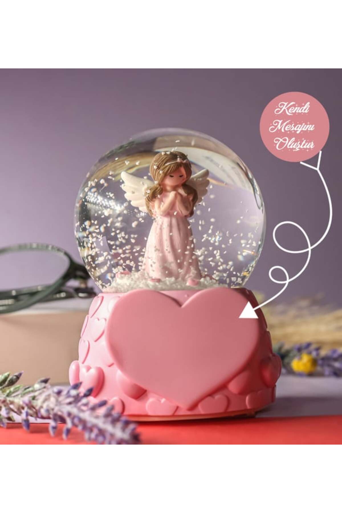 گوی برفی ILLUMINATED FAIRY ANGEL SNOW GLOBE با پیام شخصی شده از ترکیه hediyesahibi