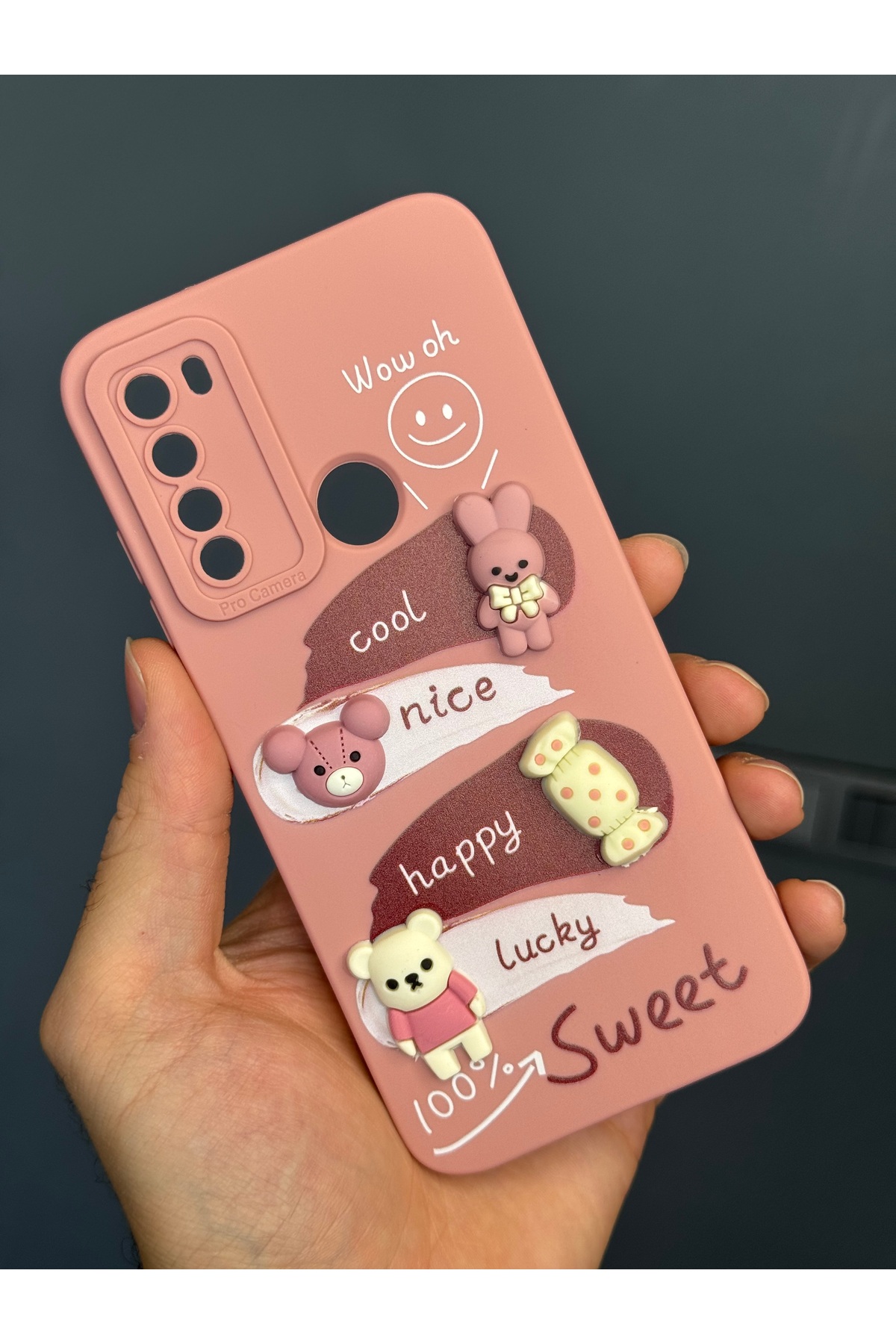 کاور و قاب محافظ ردمی نوت 8 با طرح دوربین طراحی شده پوشش سیلیکونی نرم RABBIT PINK فیبکس Fibaks