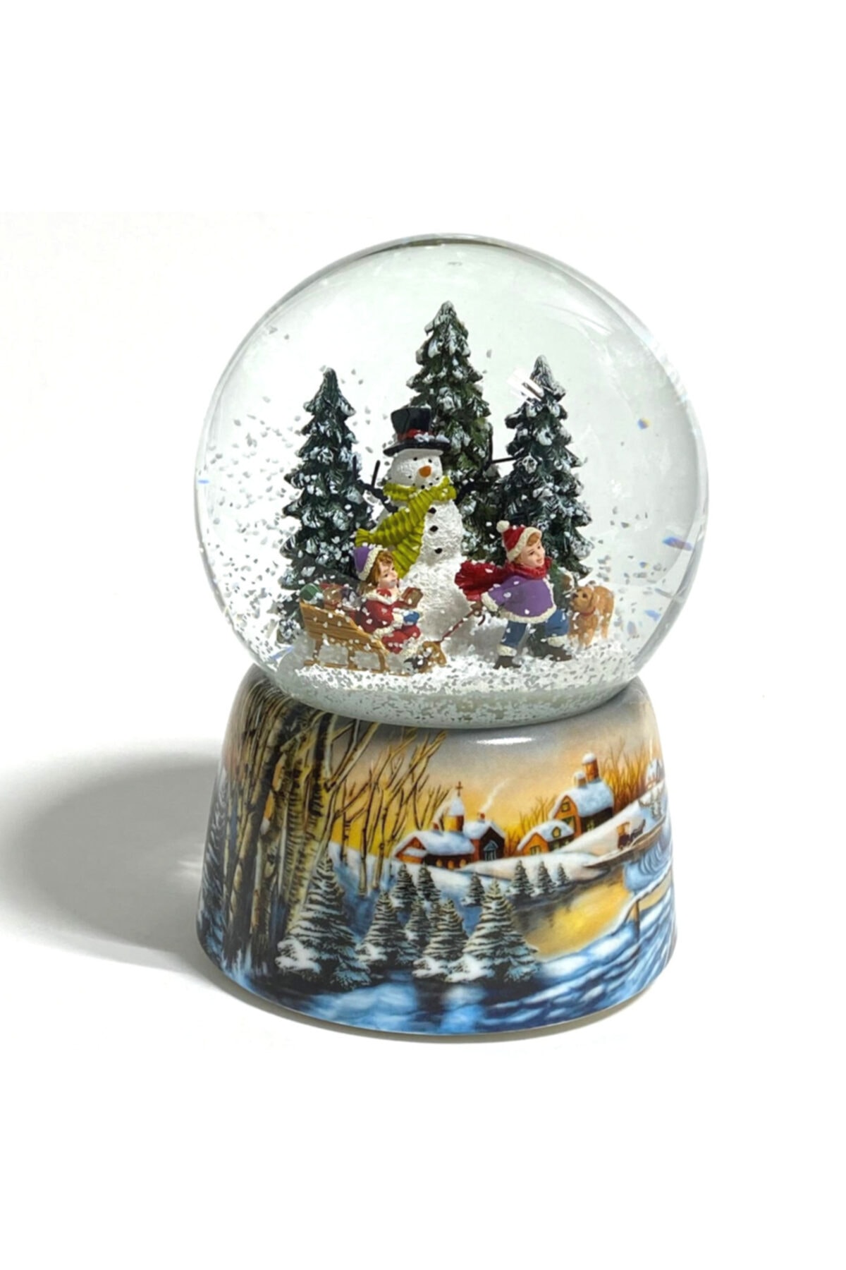گوی برفی SNOW GLOBE SNOWMAN با موسیقی از ترکیه Music box world