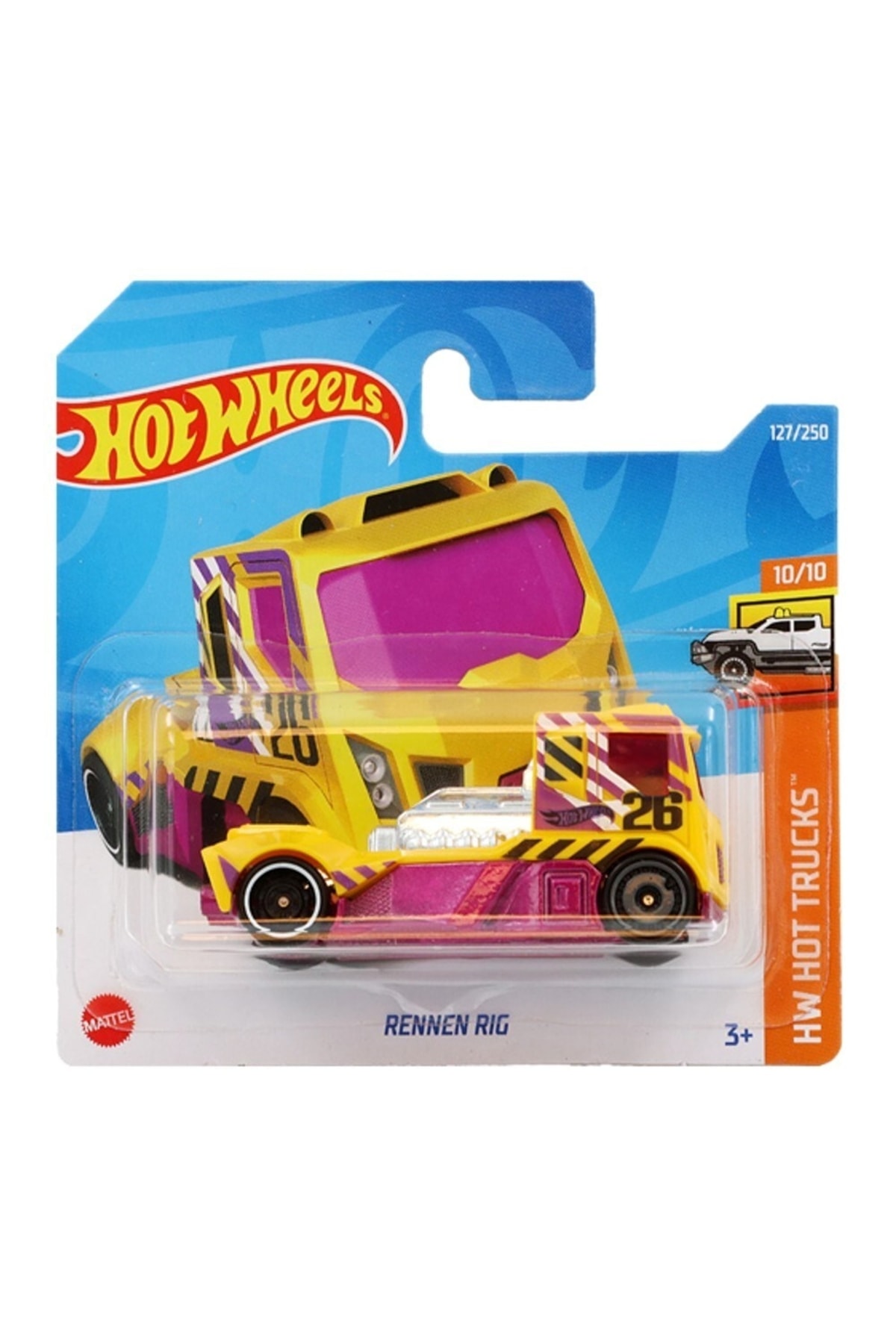 ماشین اسباب بازی 1:64 اتومبیل های مجرد 2022 127 250 HW کامیون داغ RENNEN RIG هات ویلز اورجینال HOT WHEELS