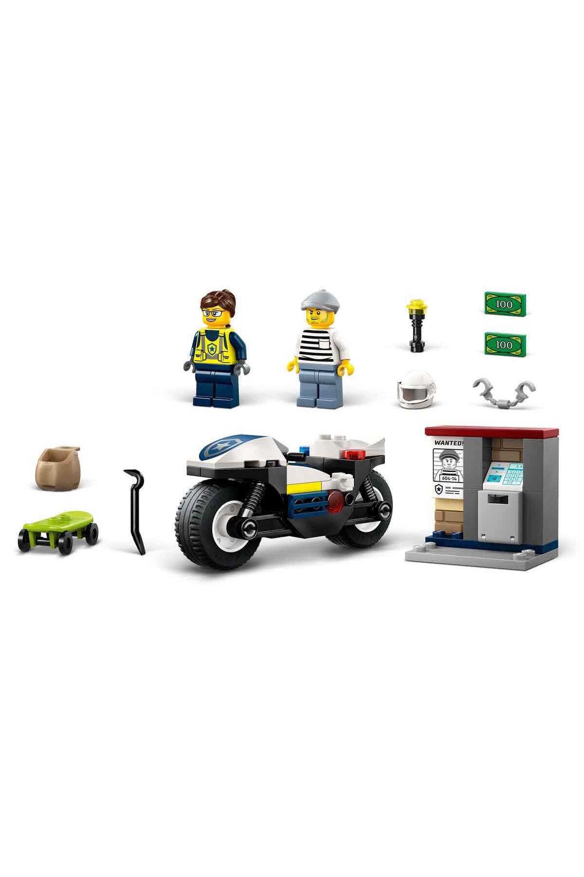 لگو پیگیری MOTOCYLET پلیس شهر 60455 ساختار خلاق برای کودکان 4 ساله بالاتر اورجینال LEGO