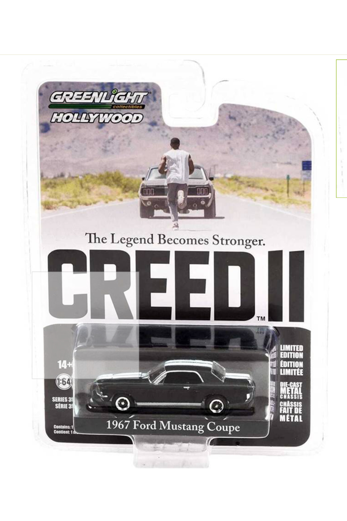 مدل خودرو 1:64 CREED II خودروی کلکسیونی فورد موستانگ کوپه 1967 اورجینال Greenlight