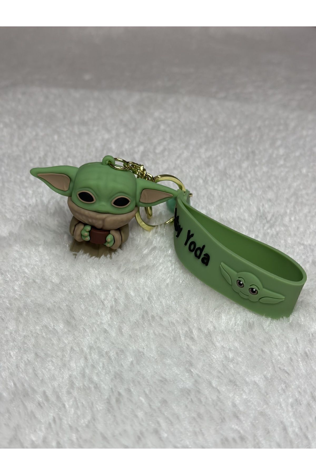 جلیقه کلید زیورآلات کیف و جاکلیدی سیلیکونی سه بعدی یودا BABY YODA MODAACCESORİES