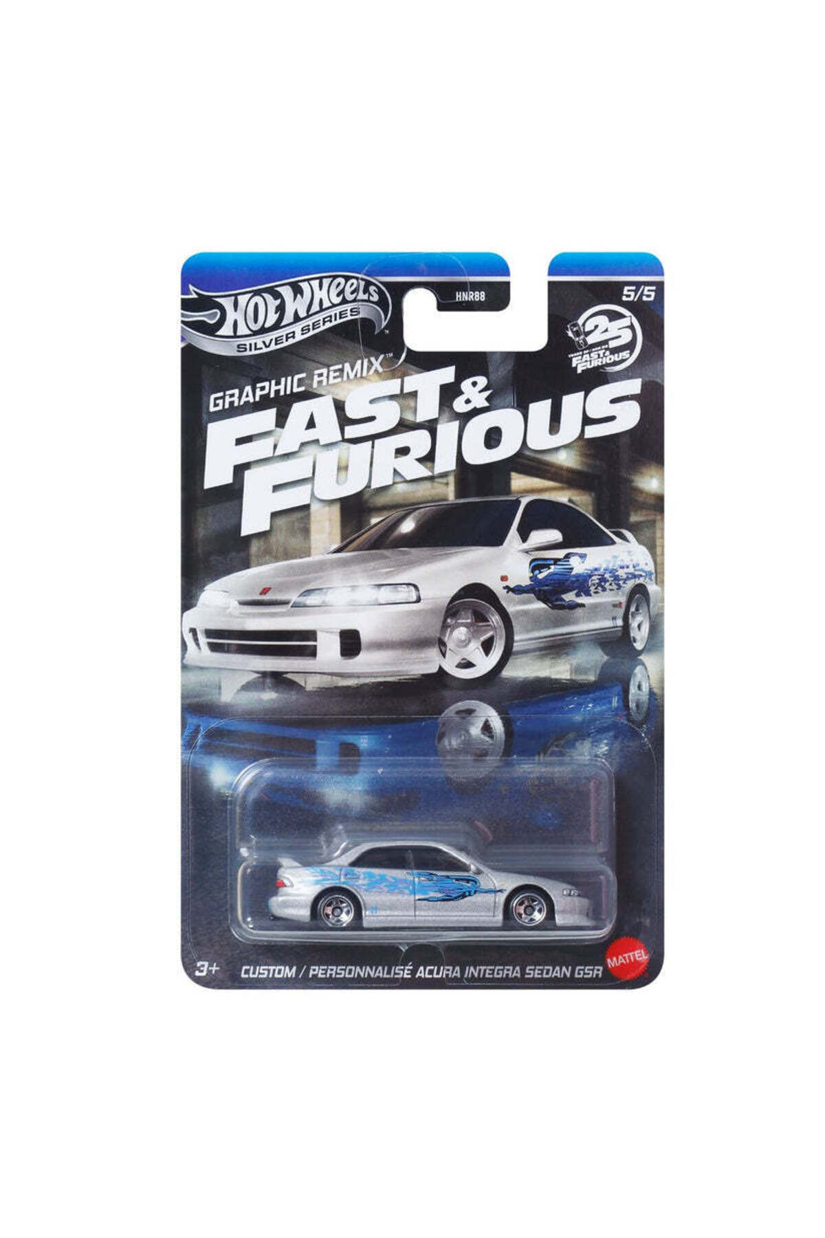 مدل خودرو گرافیک ریمیکس اینتگرا سدان GSR HNR88 JBY45 از ترکیه HOT WHEELS