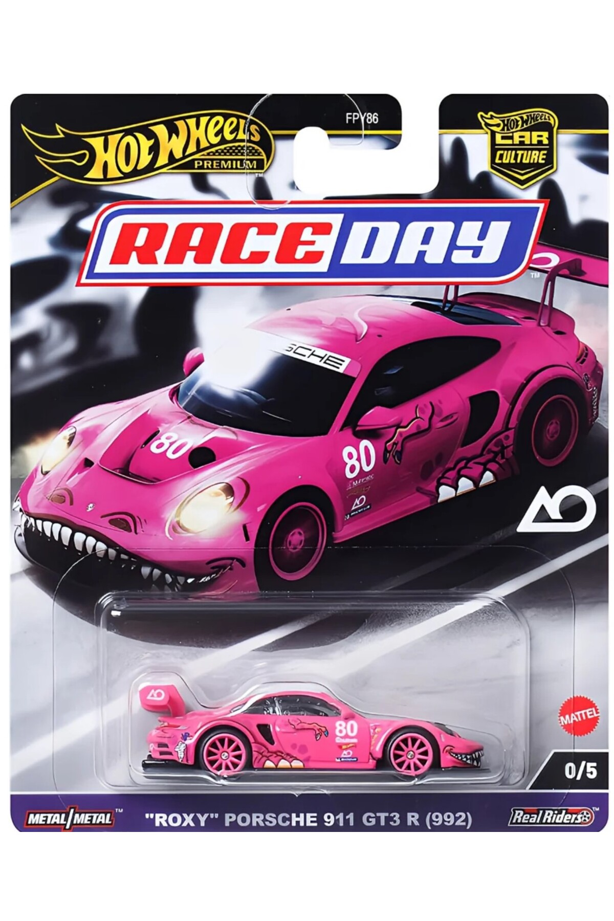 ماشین اسباب بازی ROXY PORSCHE 911 GT3 R 992 HRV96 هات ویلز اورجینال HOT WHEELS