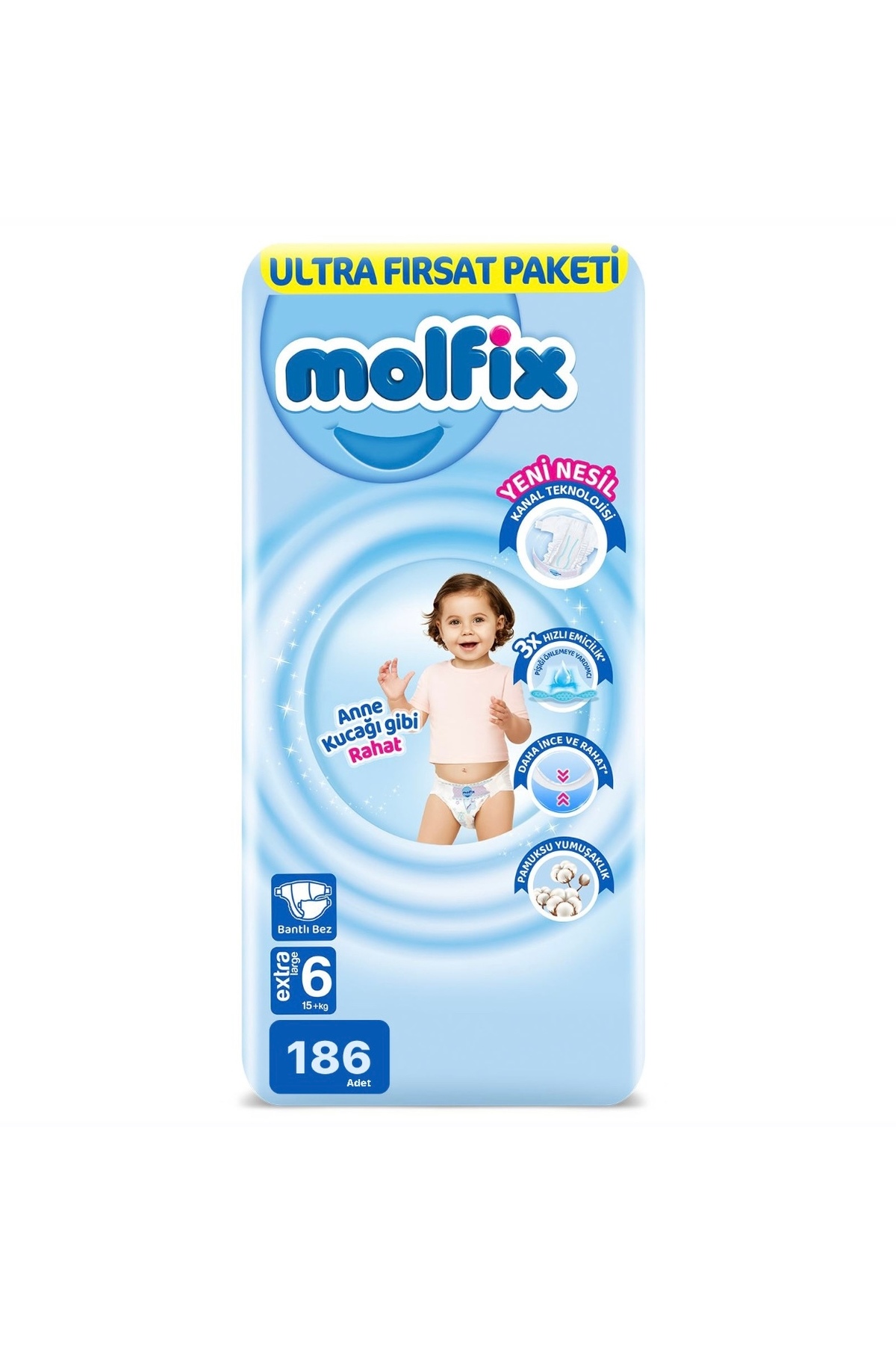 پوشک بچه ULTRA OPPORTUNITY پکیج 6 شماره 186 اورجینال Molfix