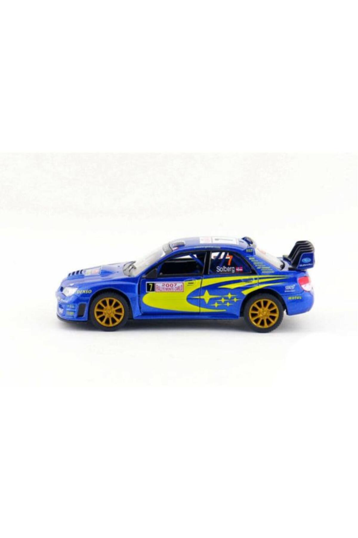 مدل خودرو ماشین سوبارو WRC رالی آبی متال 2007 1 36 اورجینال Kinsmart