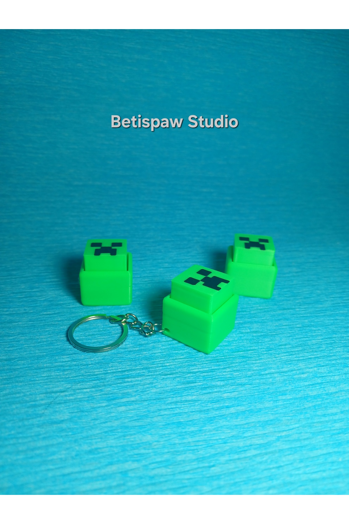 MINECRAFT CREEPER CLICKER KEYCHAIN FIDGET Betispaw Studio