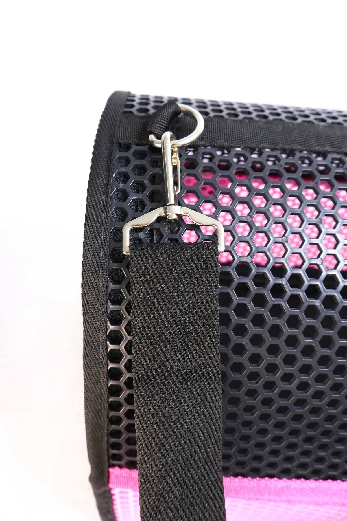 کیف حمل گربه و سگ میگنو Migno Flybag Voyager مدل توری، صورتی و مشکی VOY005