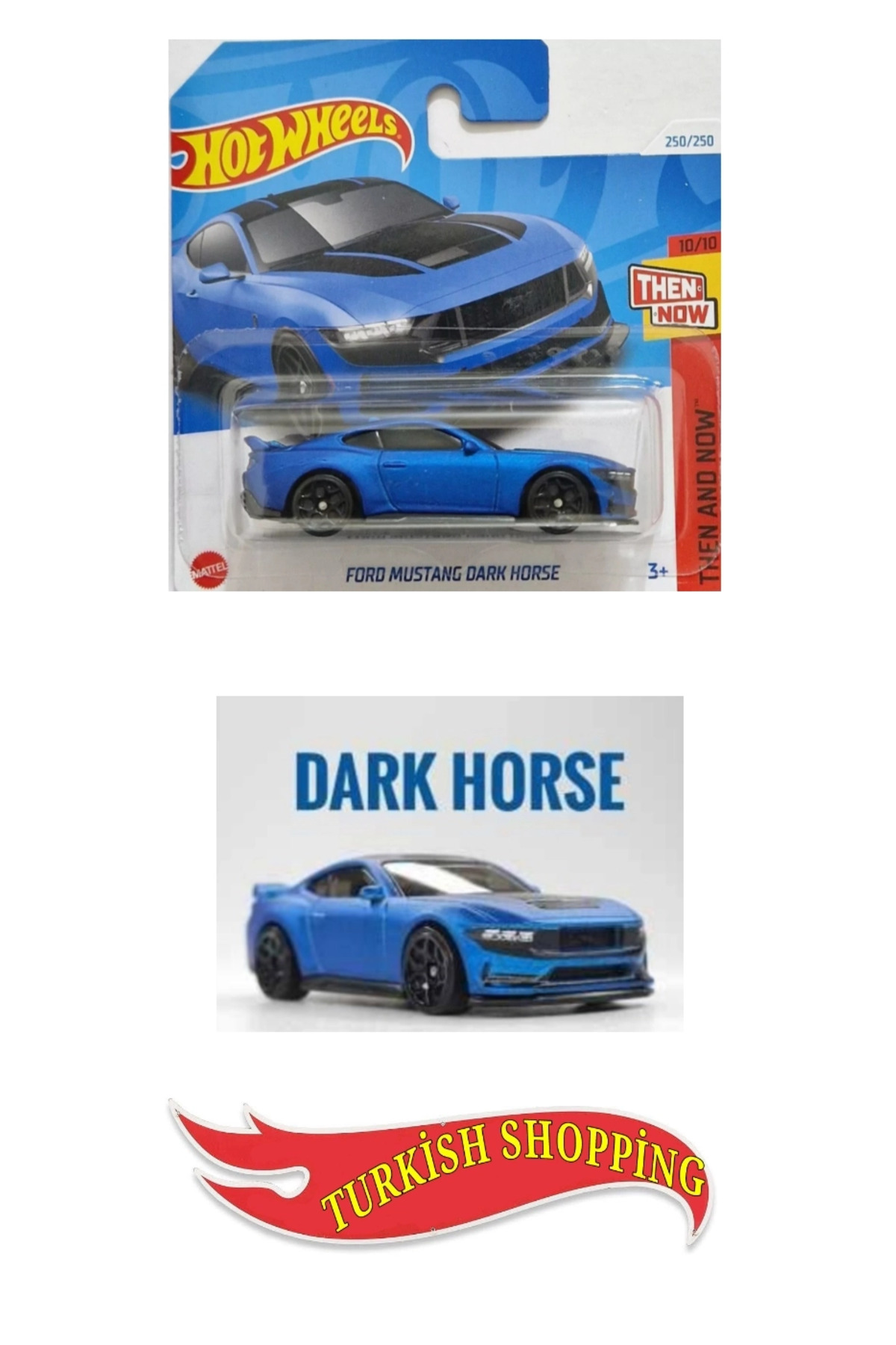 ماشین اسباب بازی 1:64 مقیاس فورد موستانگ اسب تاریک هات ویلز اورجینال HOT WHEELS