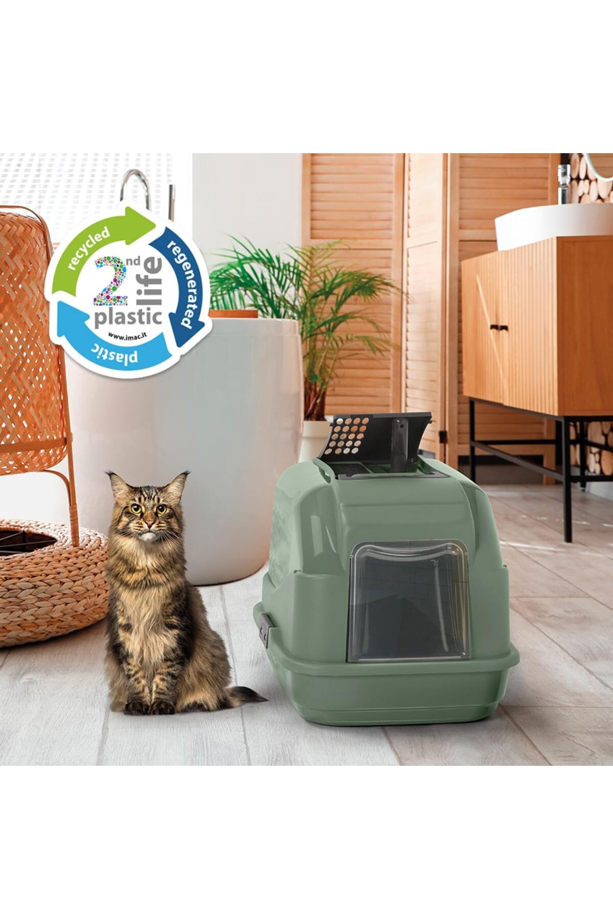 توالت سرپوشیده گربه ایماک İmac Easy Cat 2nd Life، ۵۰×۴۰×۴۰ سانتی‌متر