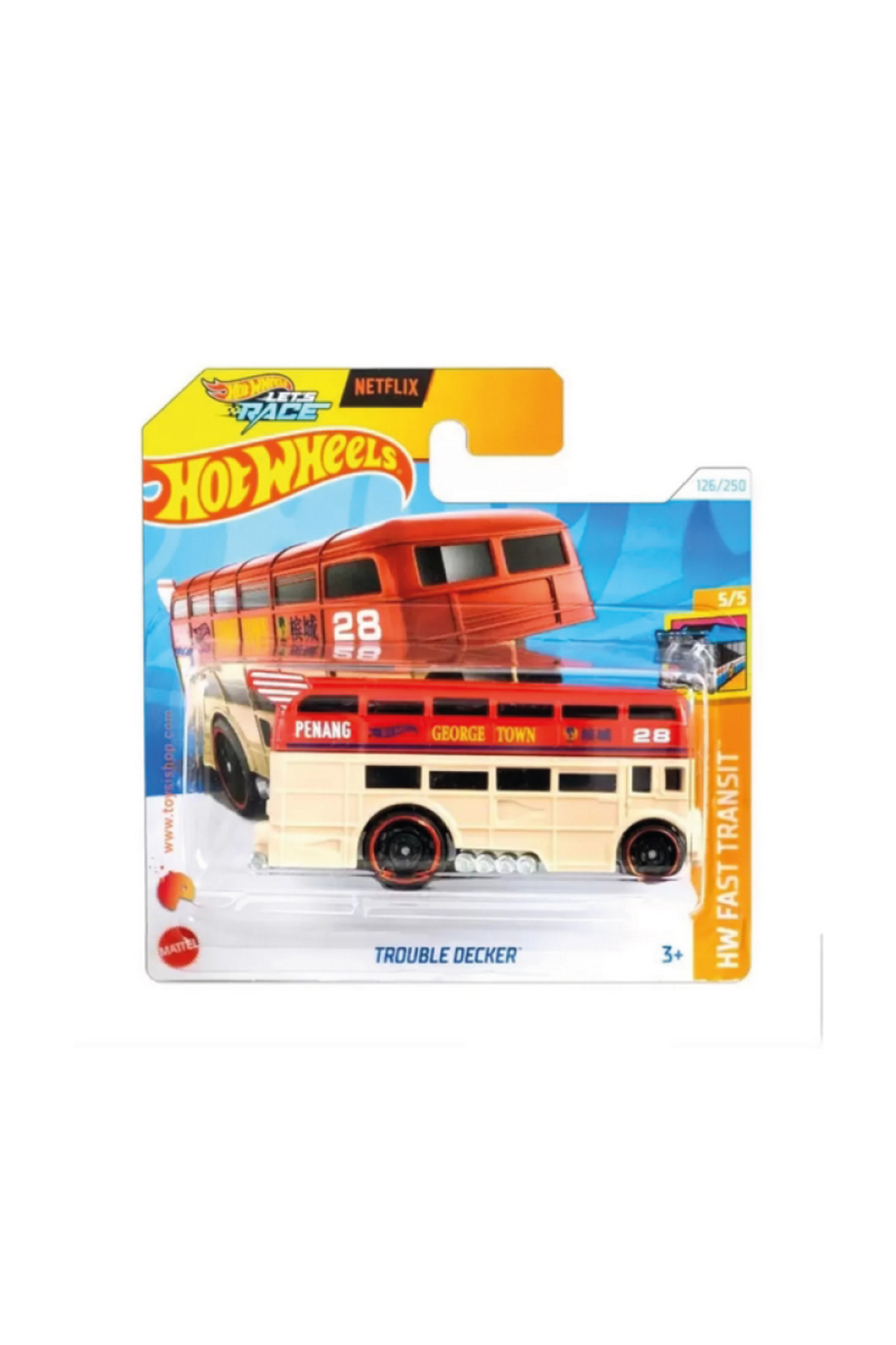 ماشین اسباب بازی DECKER TROUBLE CARS HTB45 هات ویلز اورجینال HOT WHEELS