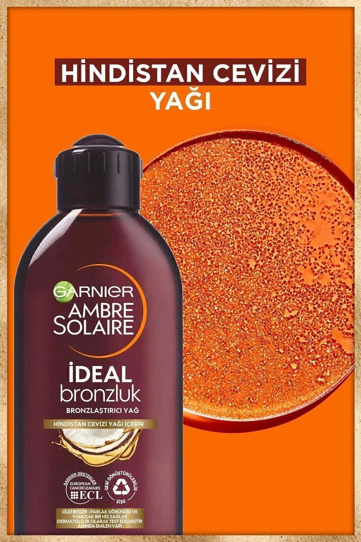Garnier روغن برنزه‌کن آمبر سولایر 200 میلی‌لیتر و اسپری ضدآفتاب حساس پیشرفته GKF50 + 200 میلی‌لیتر