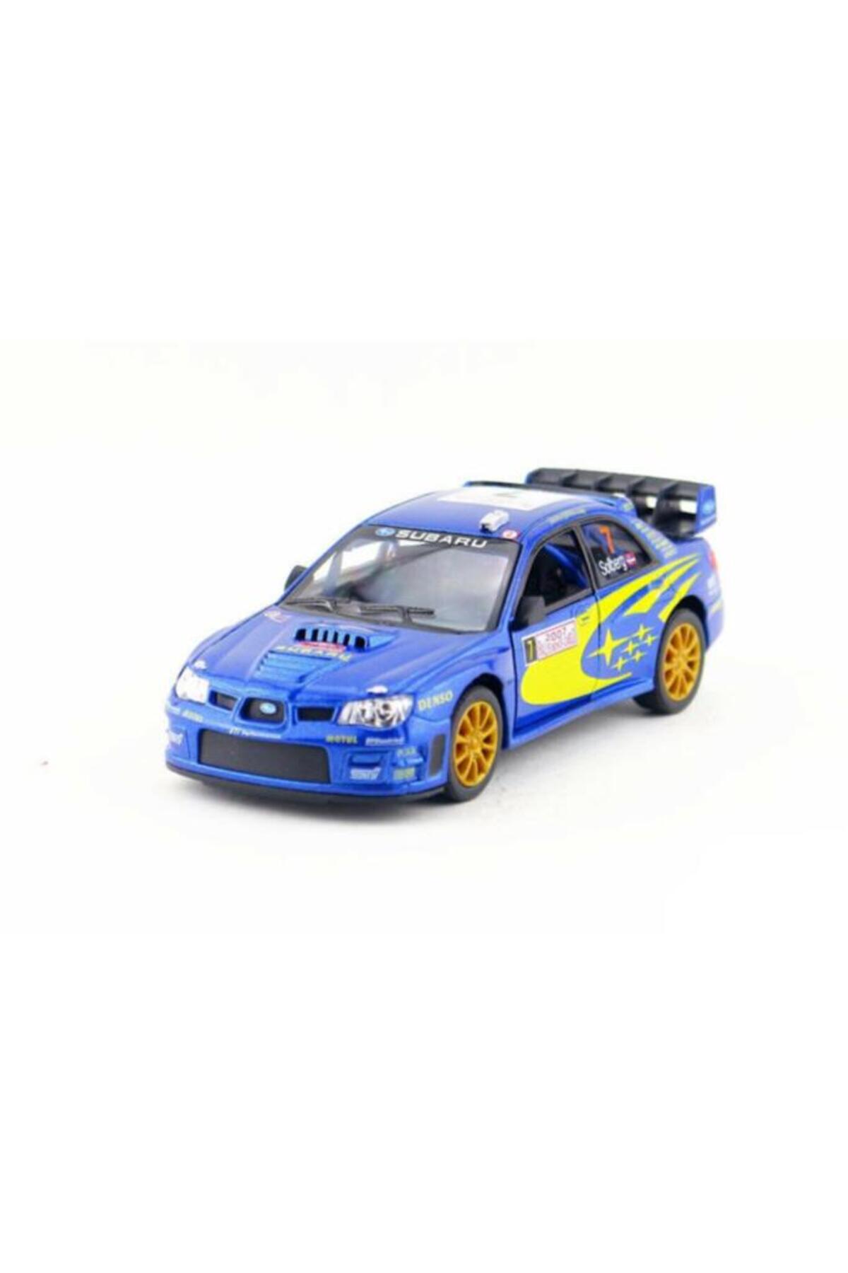 مدل خودرو ماشین سوبارو WRC رالی آبی متال 2007 1 36 اورجینال Kinsmart
