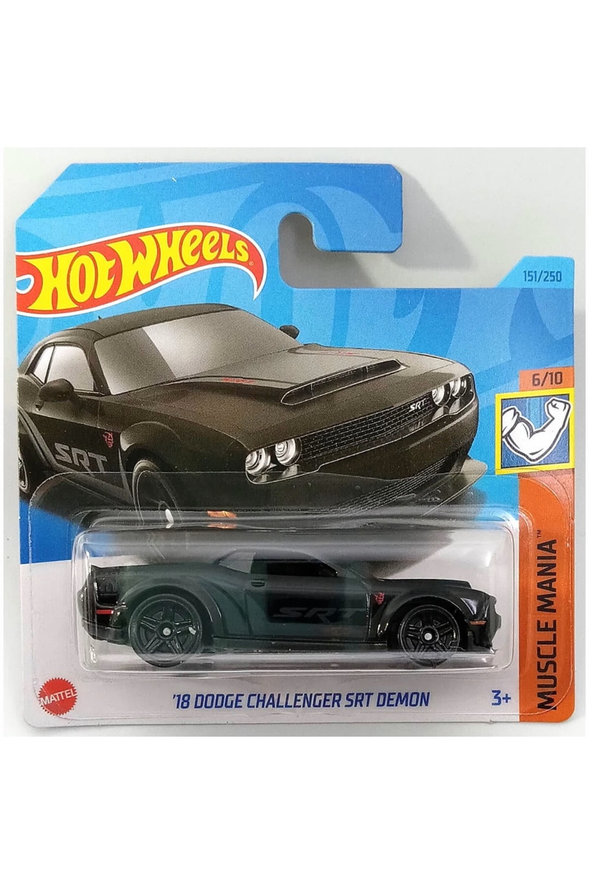 ماشین اسباب بازی 18 DODGE CHALLENGER SRT DEMON BLACK از ترکیه HOT WHEELS