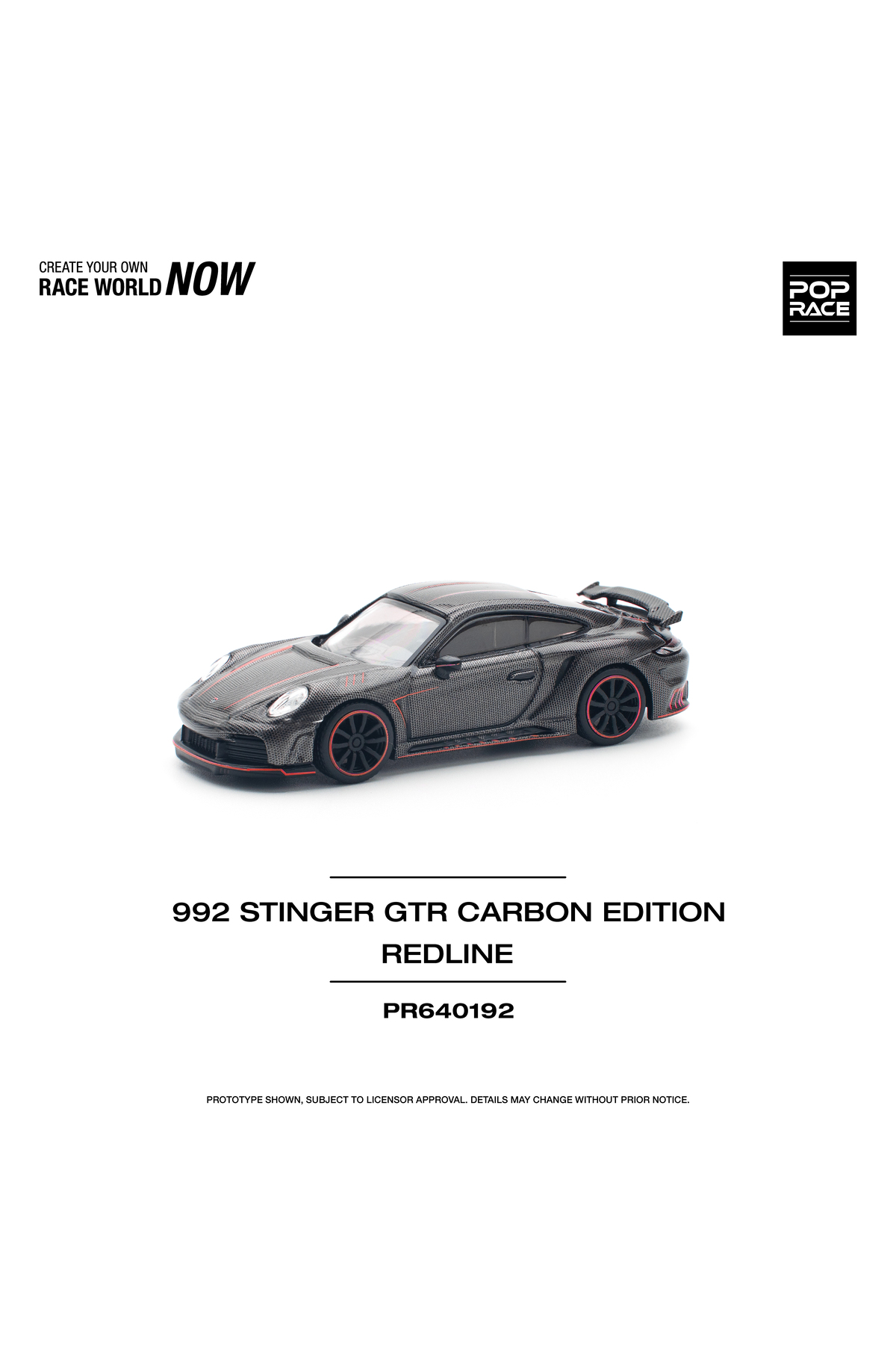ماشین اسباب بازی :64 992 STINGER GTR CARBON EDITION REDLINE – PATTERNED DIECAST MODEL CAR pop race 1