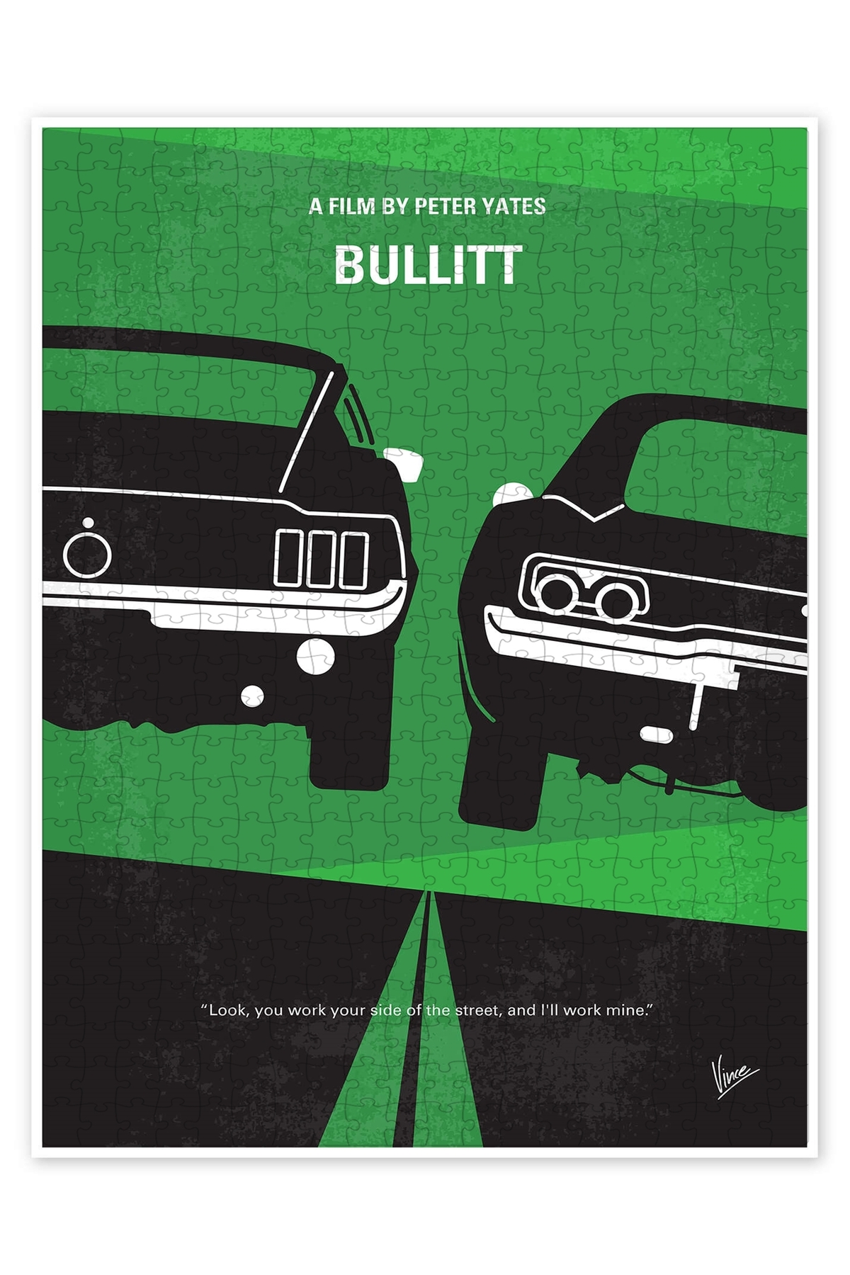 پازل با تم فیلم کلاسیک اره منبت کاری مویی BULLITT 500 PIECE از ترکیه Jeronkarji