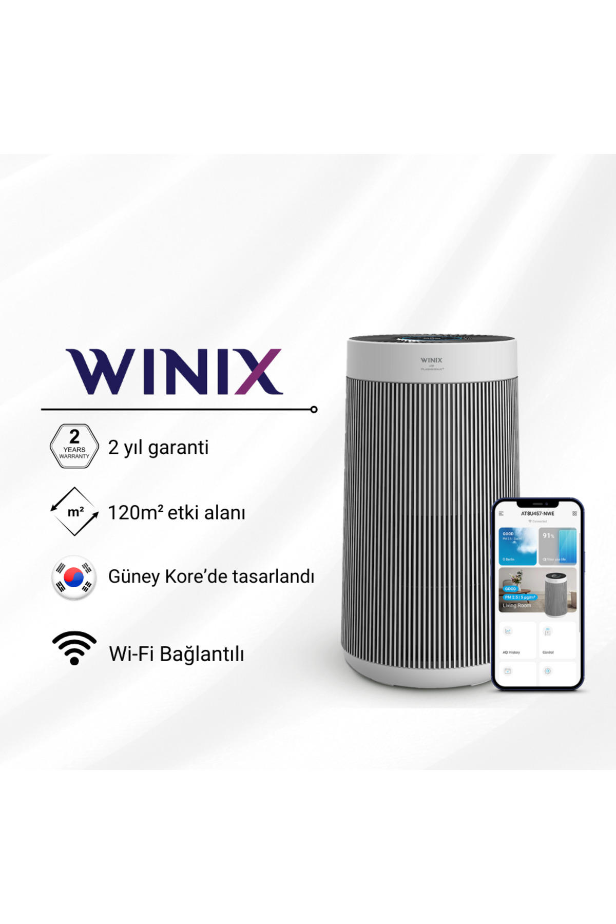 تصفیه کننده هوا دستگاه T800 با اتصال WIFI اورجینال Winix