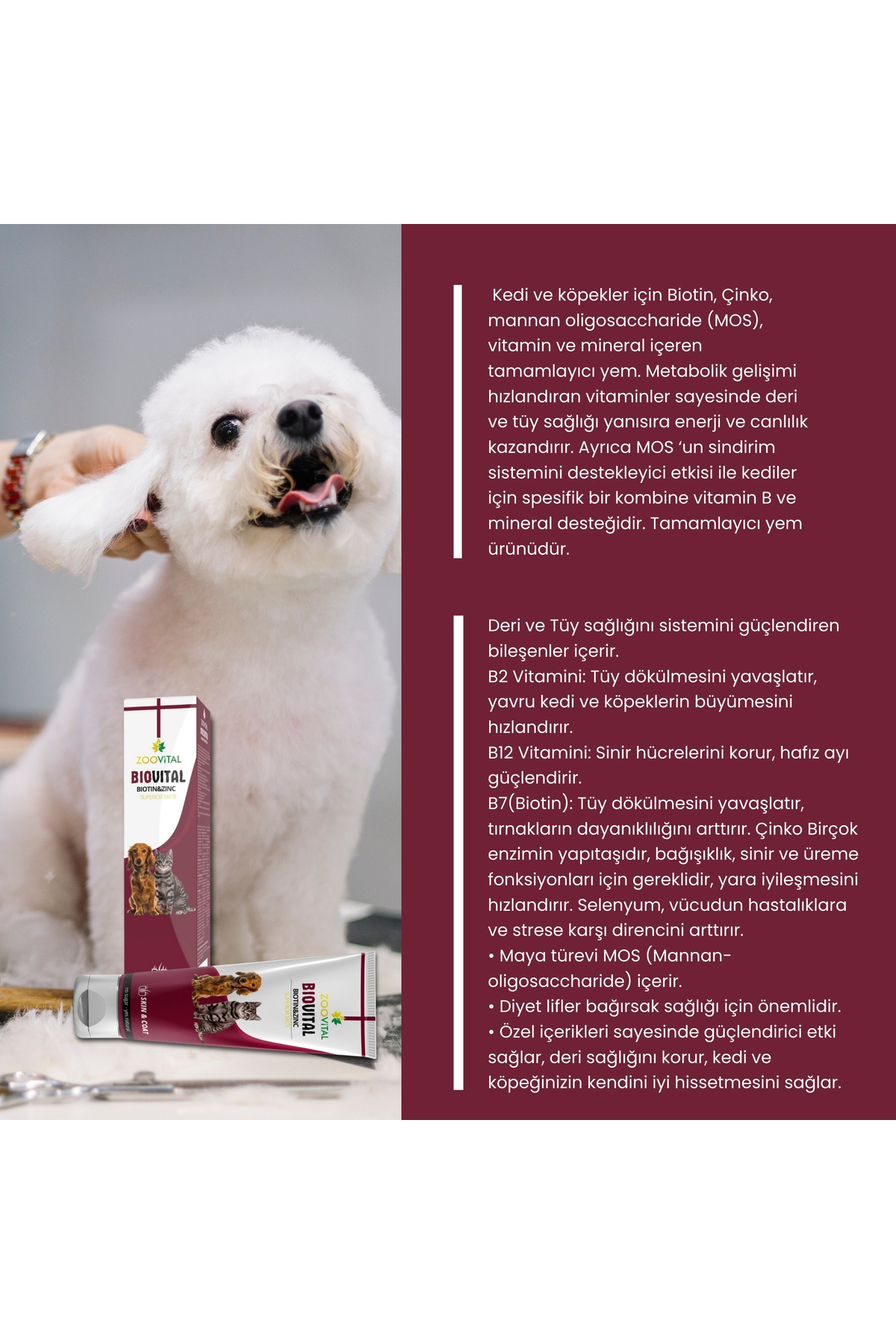 مجموعه مکمل سگ و گربه زوویتال Zoovital، قطره Plus B و خمیر Biovital Paste 50ml