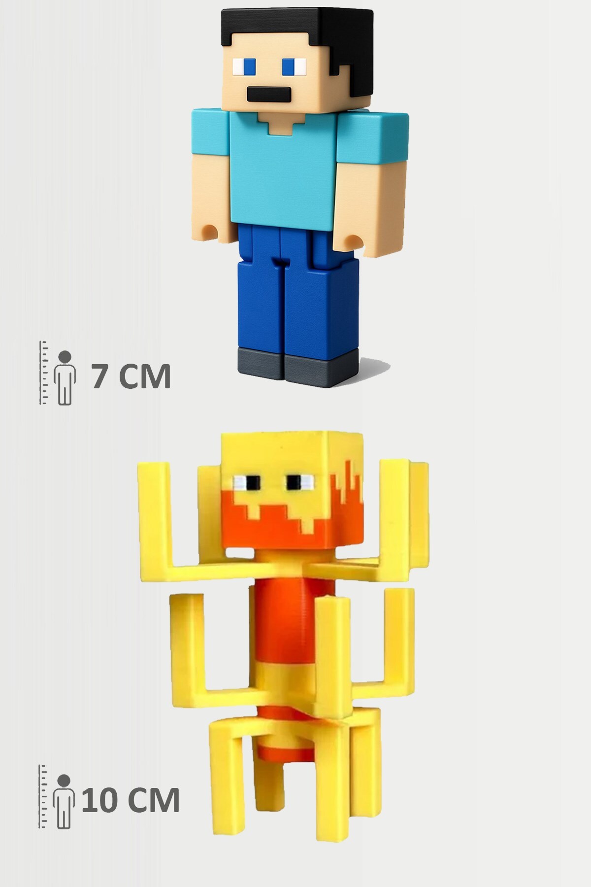 اسباب بازی های فیگور دیگر مشترک متحرک MINECRAFT STEVE و BLAZE SET FigürDizayn