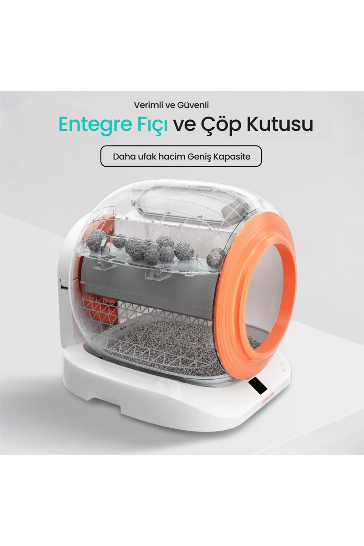 توالت هوشمند گربه گروو Groove Q-Clean وای‌فای، نارنجی