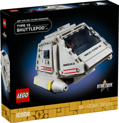 مجموعه ساختنی لگو LEGO آیکونز Star Trek: Type-15 Shuttlepod، مدل 40768، ۲۶۱ قطعه، حداقل سن ۱۸ سال