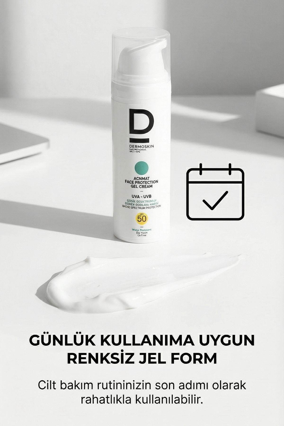 Dermoskin ضدآفتاب ژل کرم SPF 50+ Acnmat مخصوص پوست چرب 50 میلی لیتر