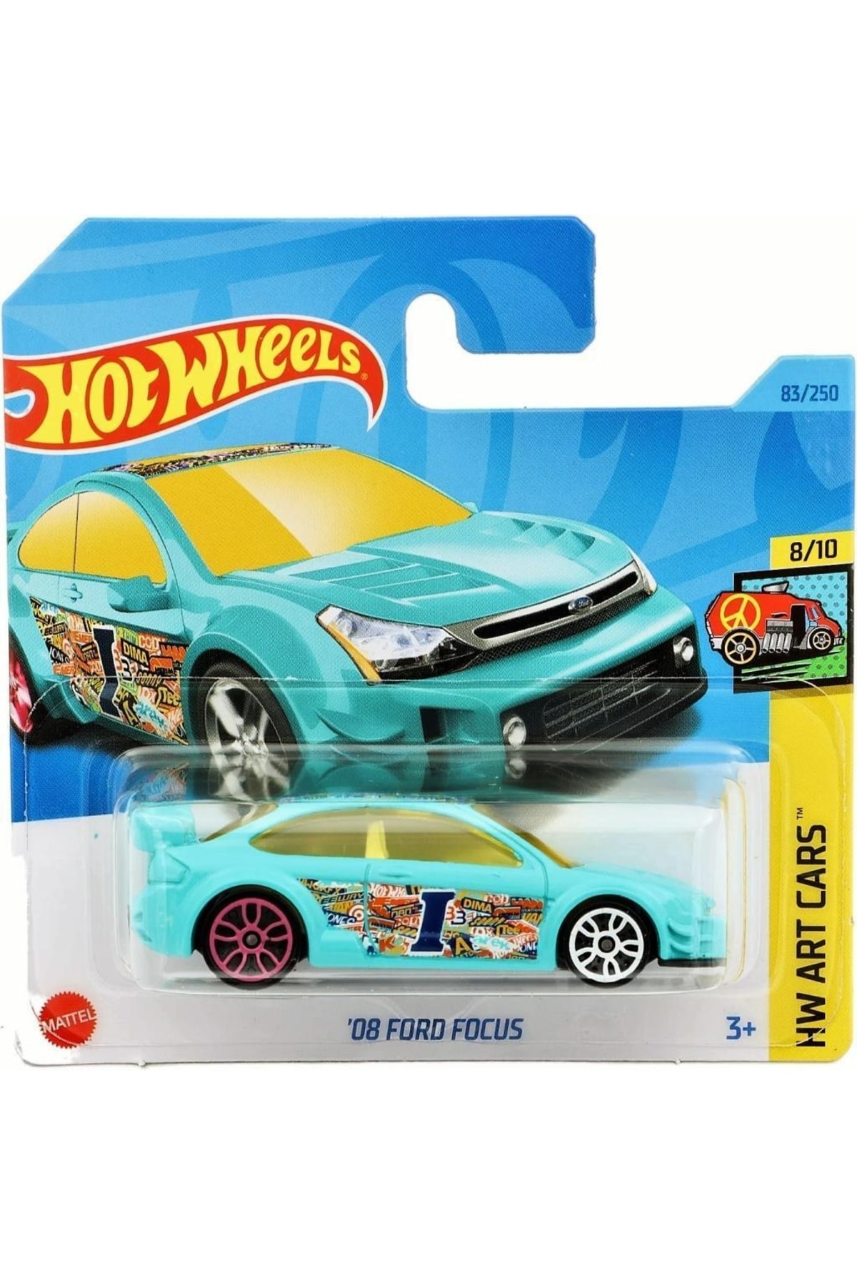 ماشین اسباب بازی SINGLE CARS 08 FORD FOCUS HKH51 هات ویلز اورجینال HOT WHEELS