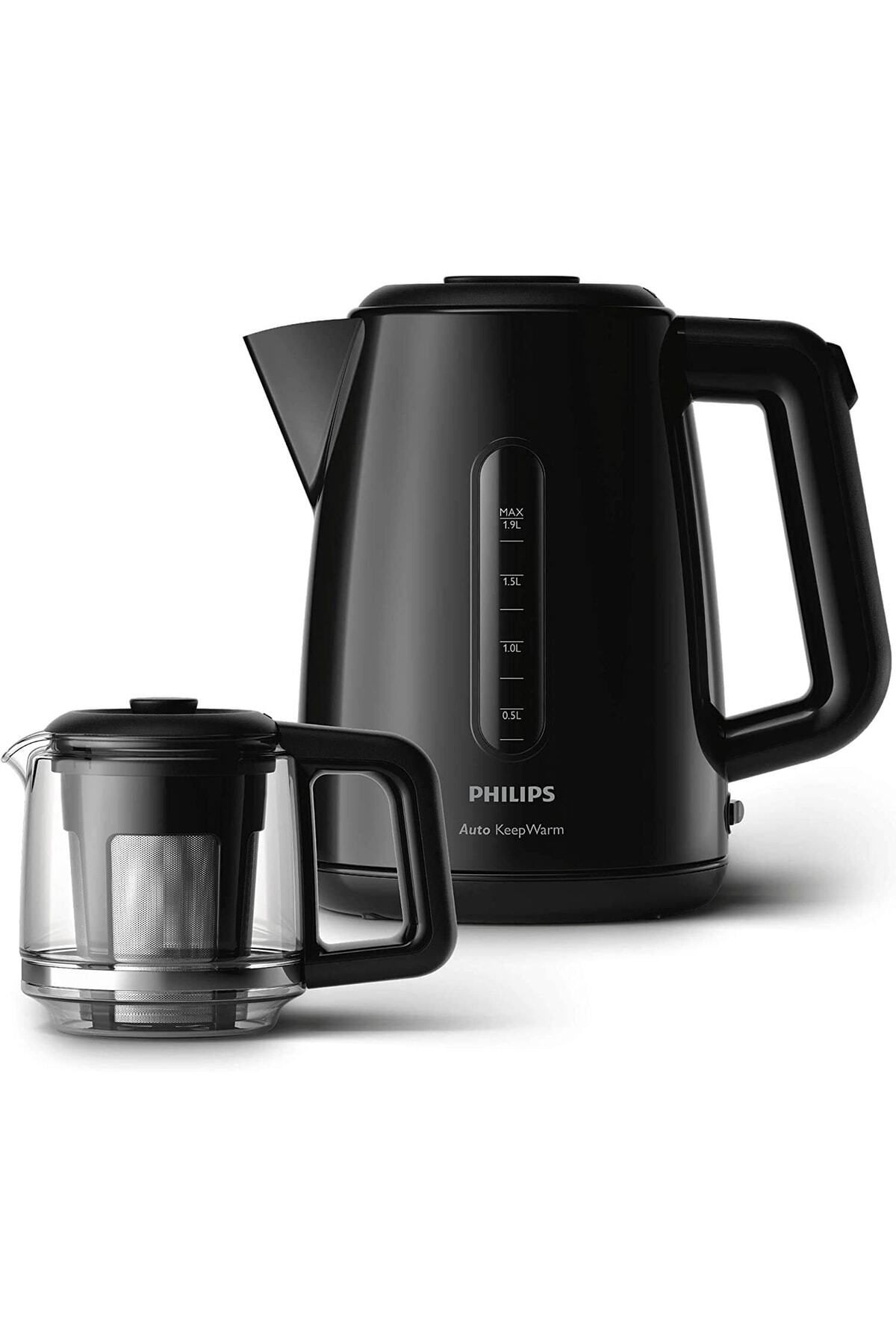چای ساز HD7301 ظرفیت 1.9 لیتر مقاومت مخفی 1700 وات مشکی خاموش شدن خودکار اورجینال Philips