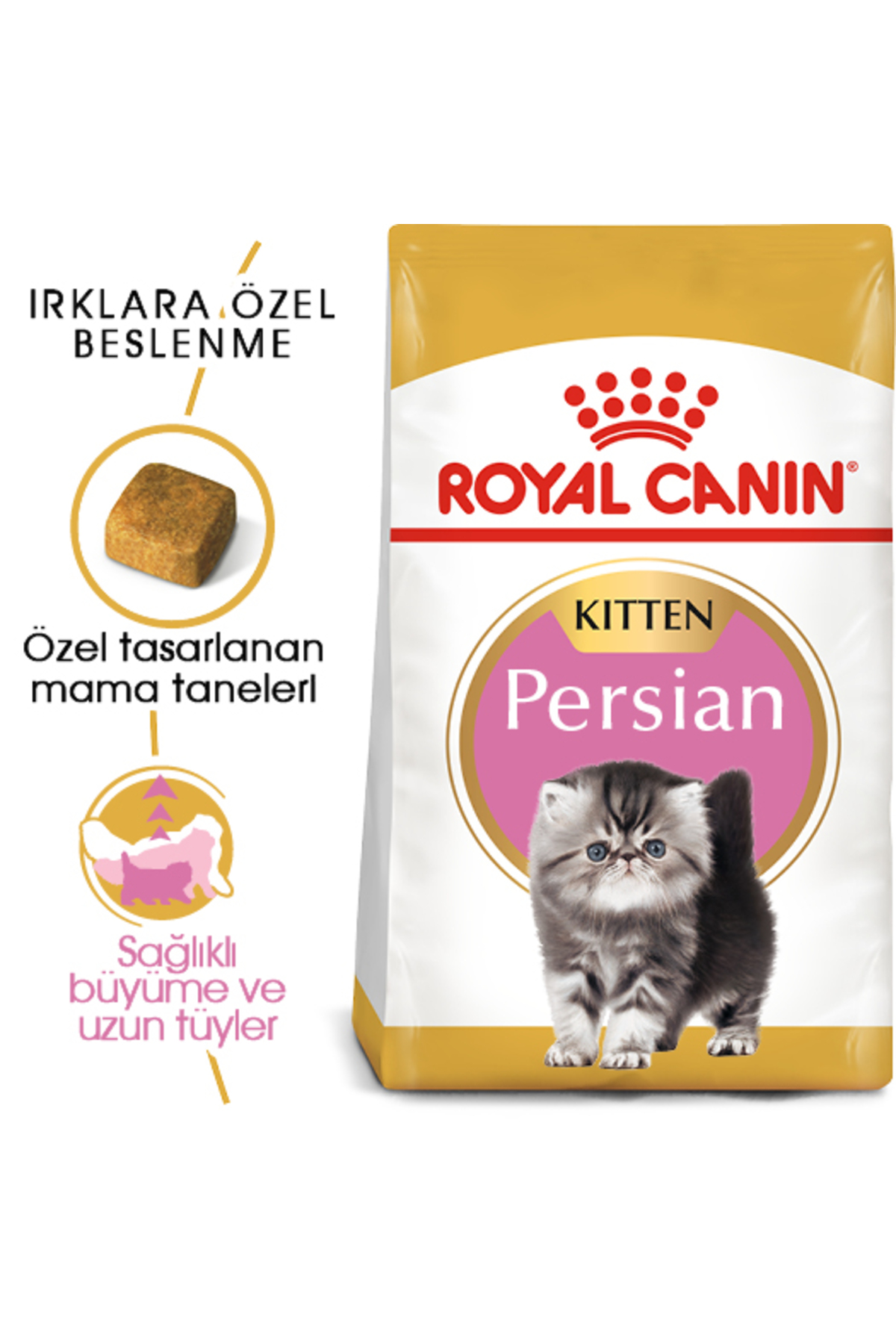 غذای خشک بچه‌گربه پرشین رویال کنین Royal Canin Persian Kitten، ۲ کیلوگرم