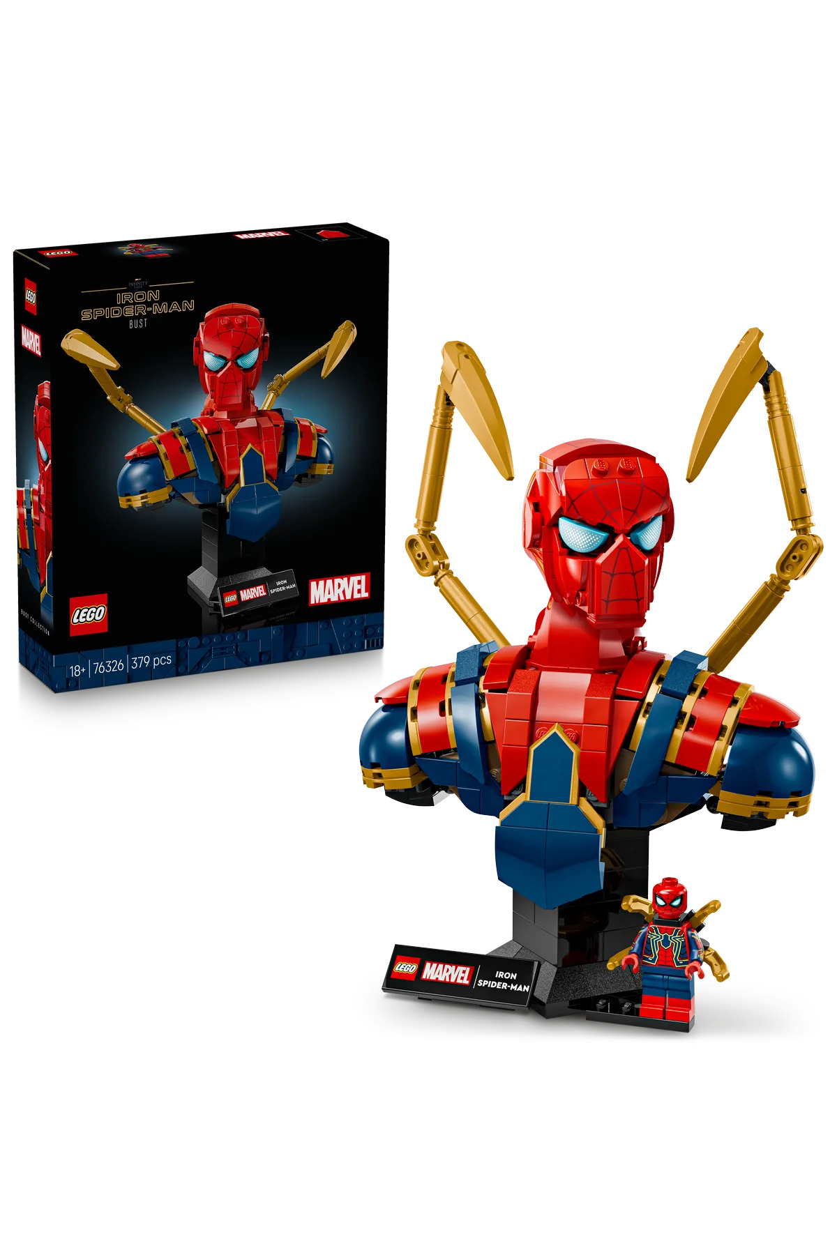 لگو و اسباب بازی های ساخت محور ® ǀ MARVEL IRON SPIDER MUST BUST 76326 ست ساختمان مدل کلکسیونی برای بزرگسالان 379P اورجینال LEGO