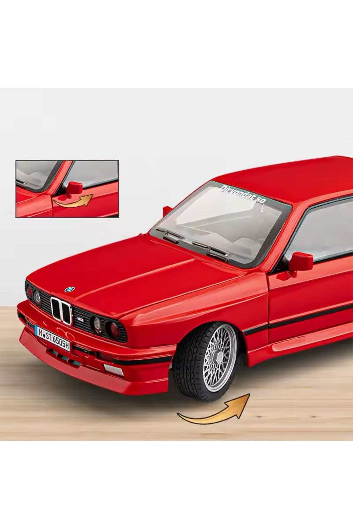 مدل خودرو BMW M3 E30 1988 RED 1:24 VINTAGE NOSTALGIA DIECAST CAR OPENING DOORS اورجینال scntoys