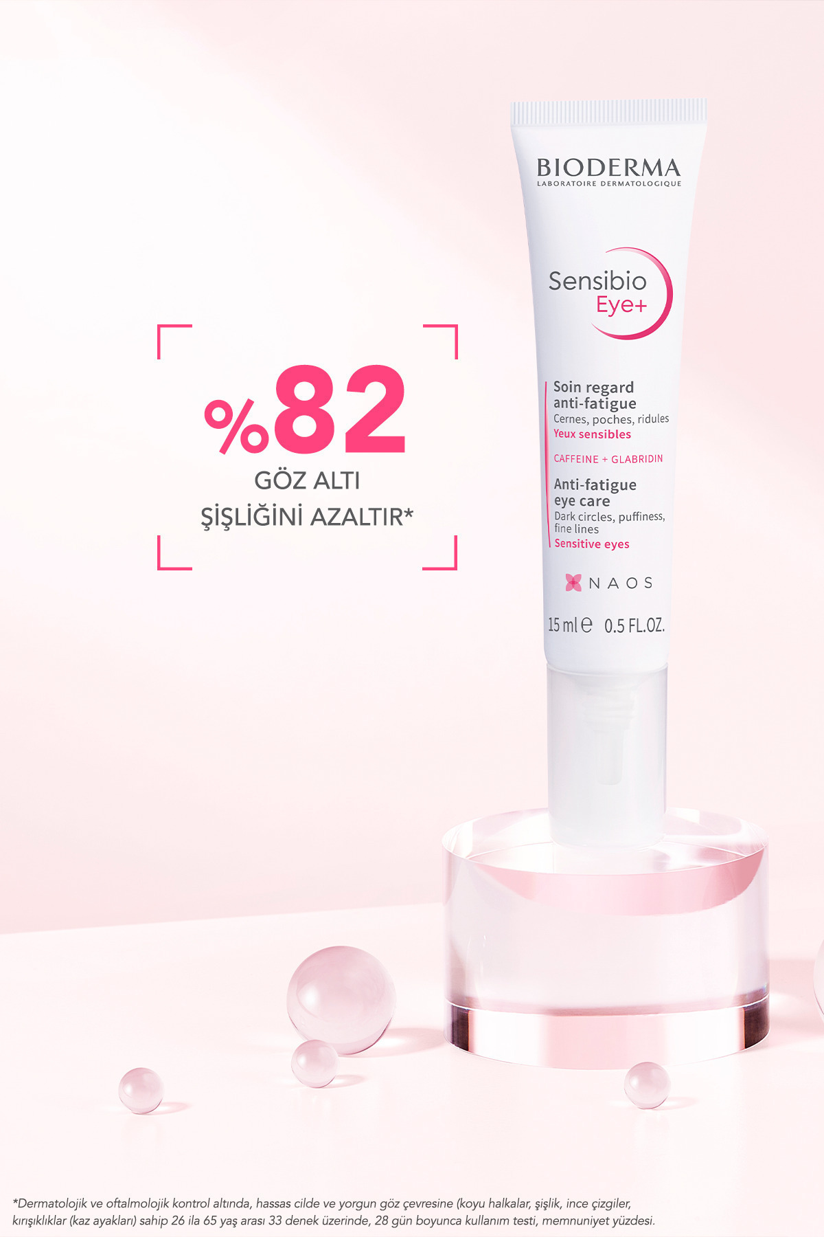 ژل دور چشم مدل Sensibio با حجم 15 میل بایودرما Bioderma