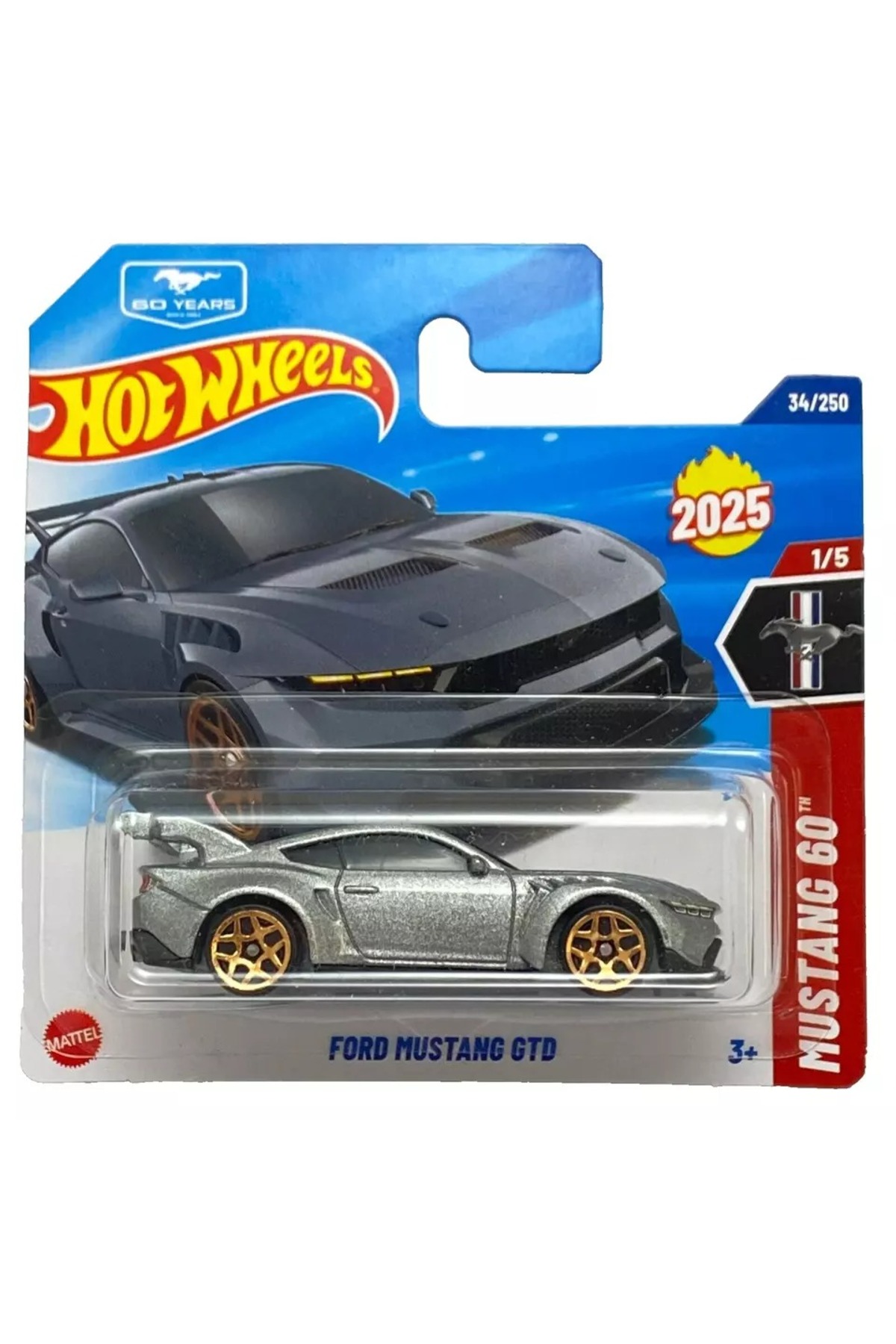 ماشین اسباب بازی 2025 SINGLE CAR FORD MUSTANG GTD 1 5 هات ویلز اورجینال HOT WHEELS