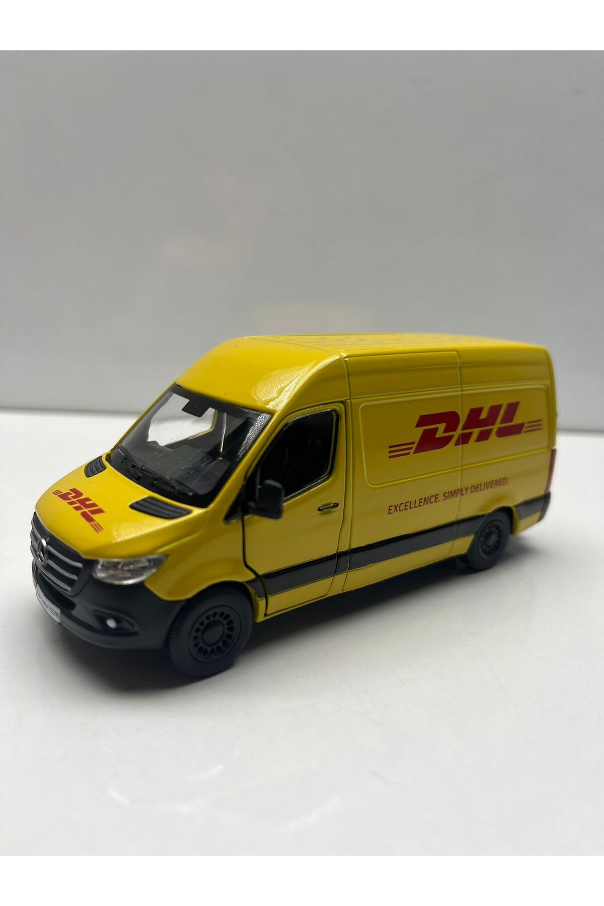 ماشین اسباب بازی مرسدس بنز اسپرینتر DIECAST مینی بوس باری DHL اصل 4 درب باز ارسال بررسی دراپ afreyz oyuncak