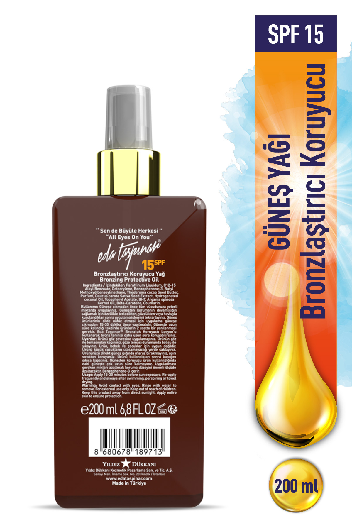 برنزه کننده پوشش روغن محافظ برنزینگ EGX96 Eda Taşpınar