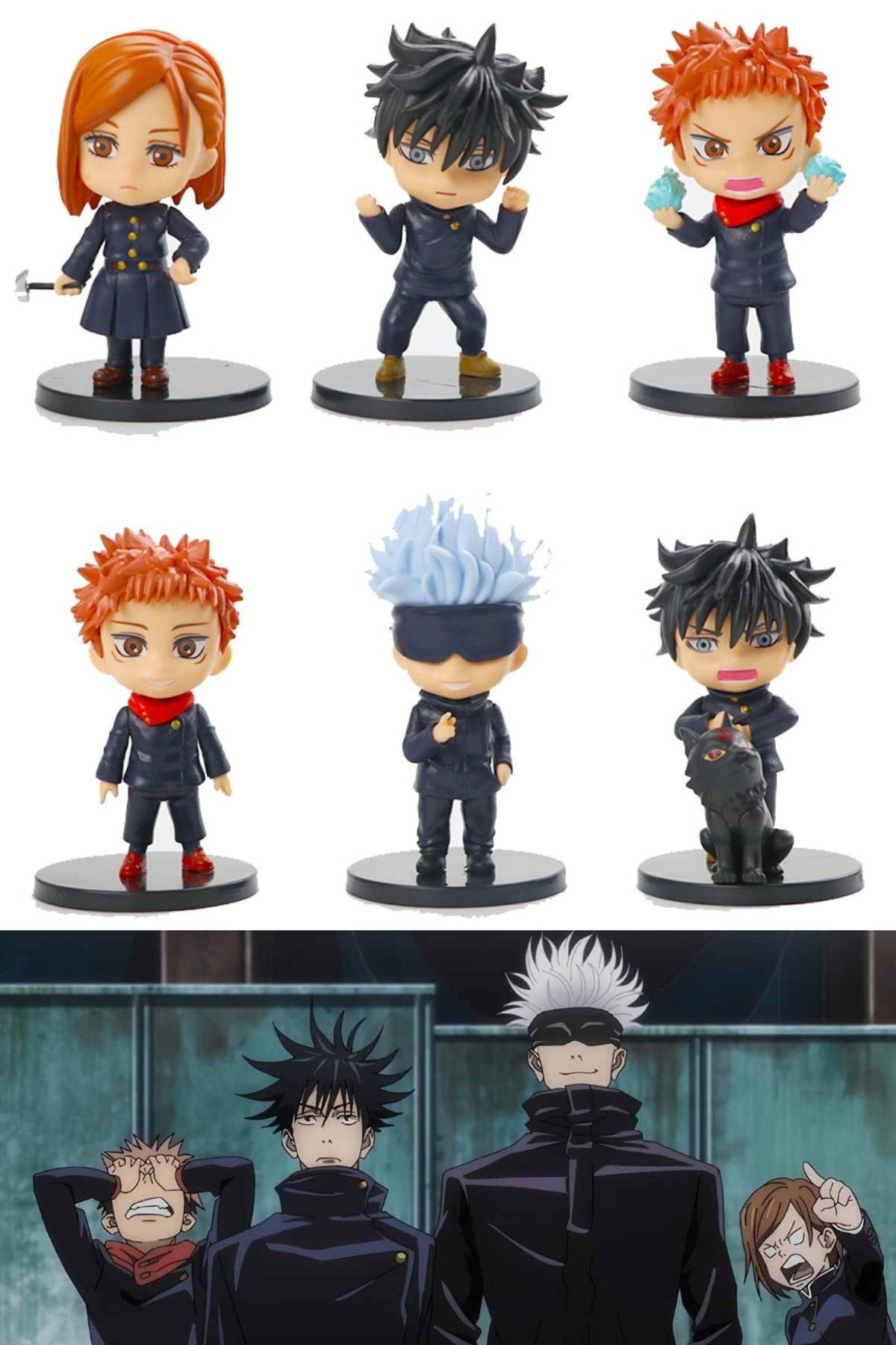 فیگور مجموعه 6 تایی انیمه شخصیتی JUJUTSU KAISEN NARUTO CHARACTER SERIES PIECES FIGUR GIFT DECOR کلکسیونی از ترکیه Utelips