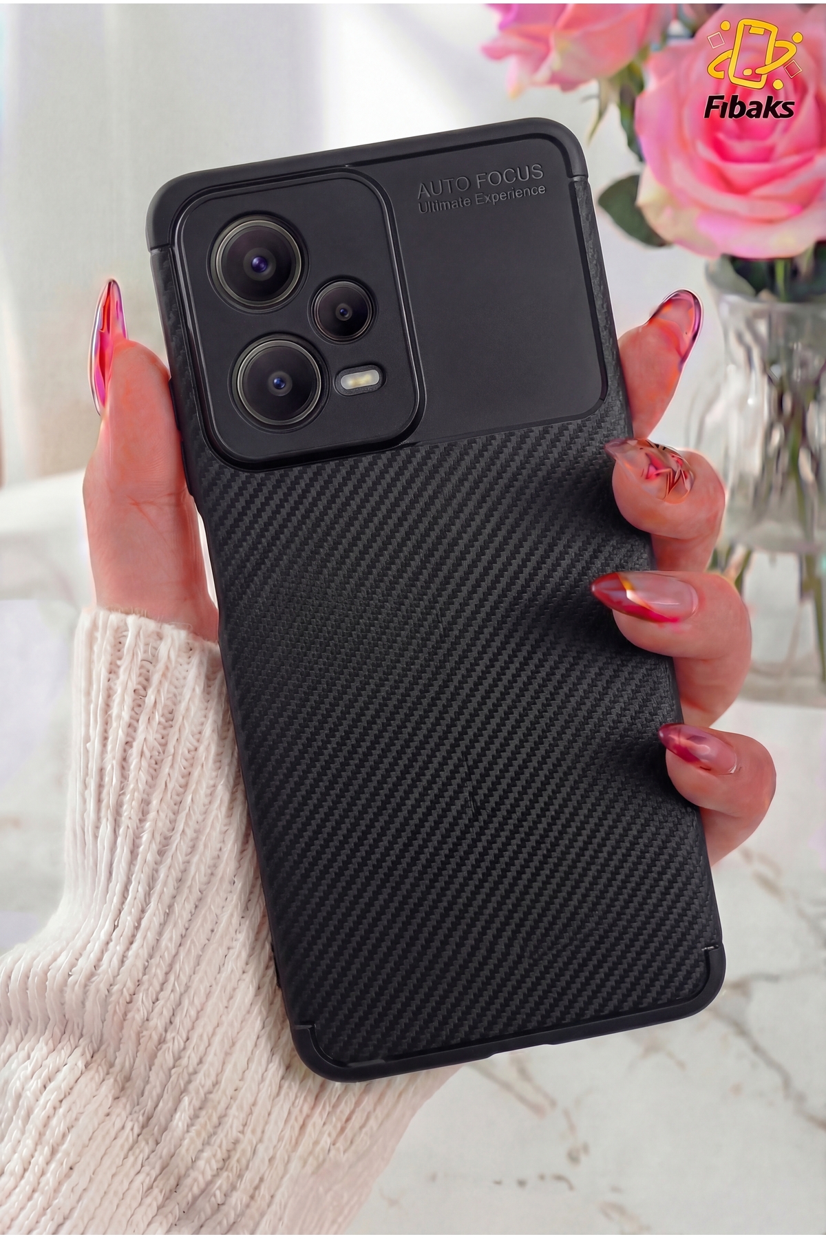 کاور و قاب محافظ دوربین REDMI NOTE 12 PRO 5G CASE FIBER CARBON PATTERNED CAMERA PROTECTION COLORFAST فیبکس Fibaks