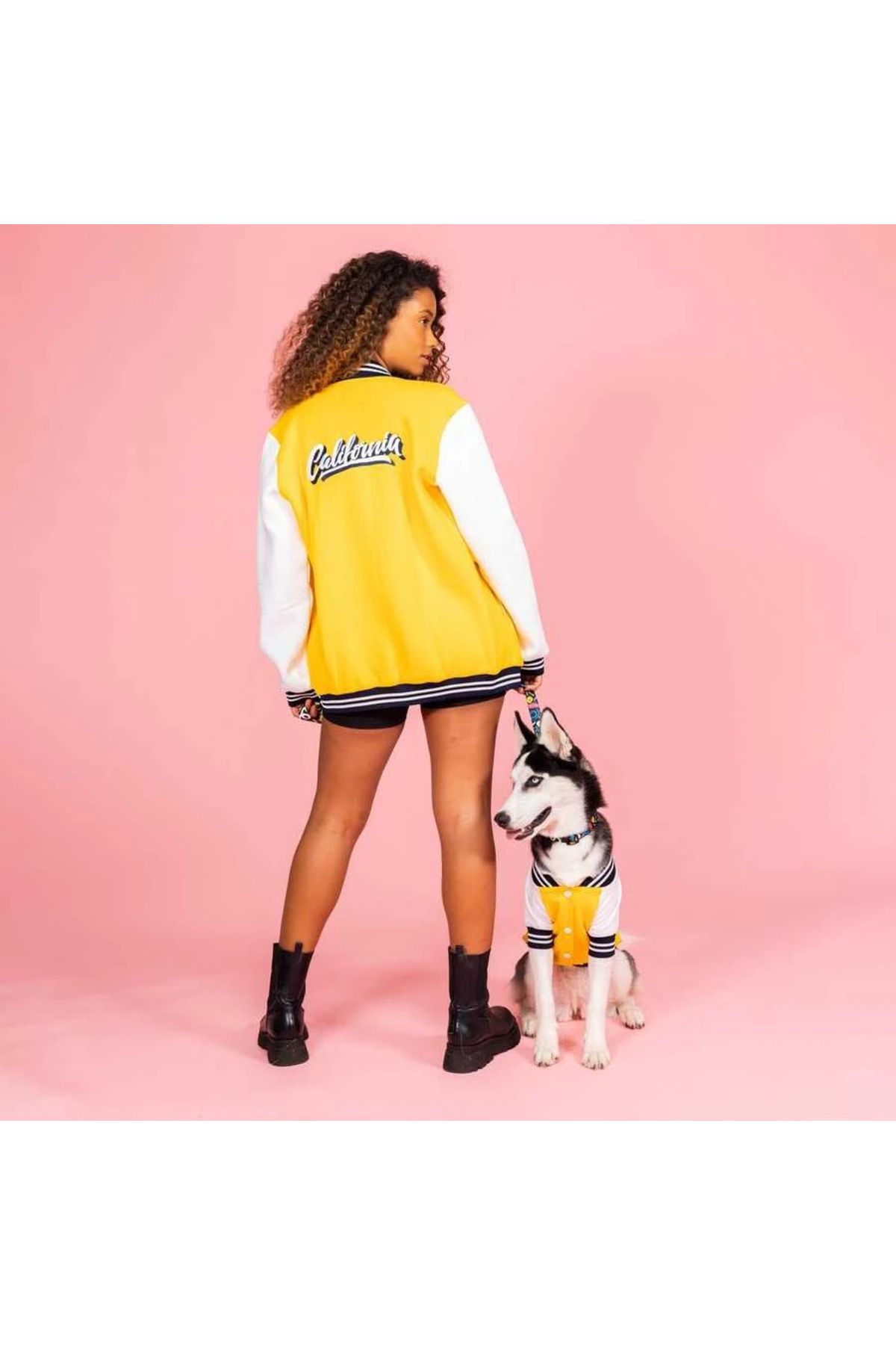سویشرت سگ یونیسکس زرد لیندو داگز Lindodogs، Lindo People مدل 2307